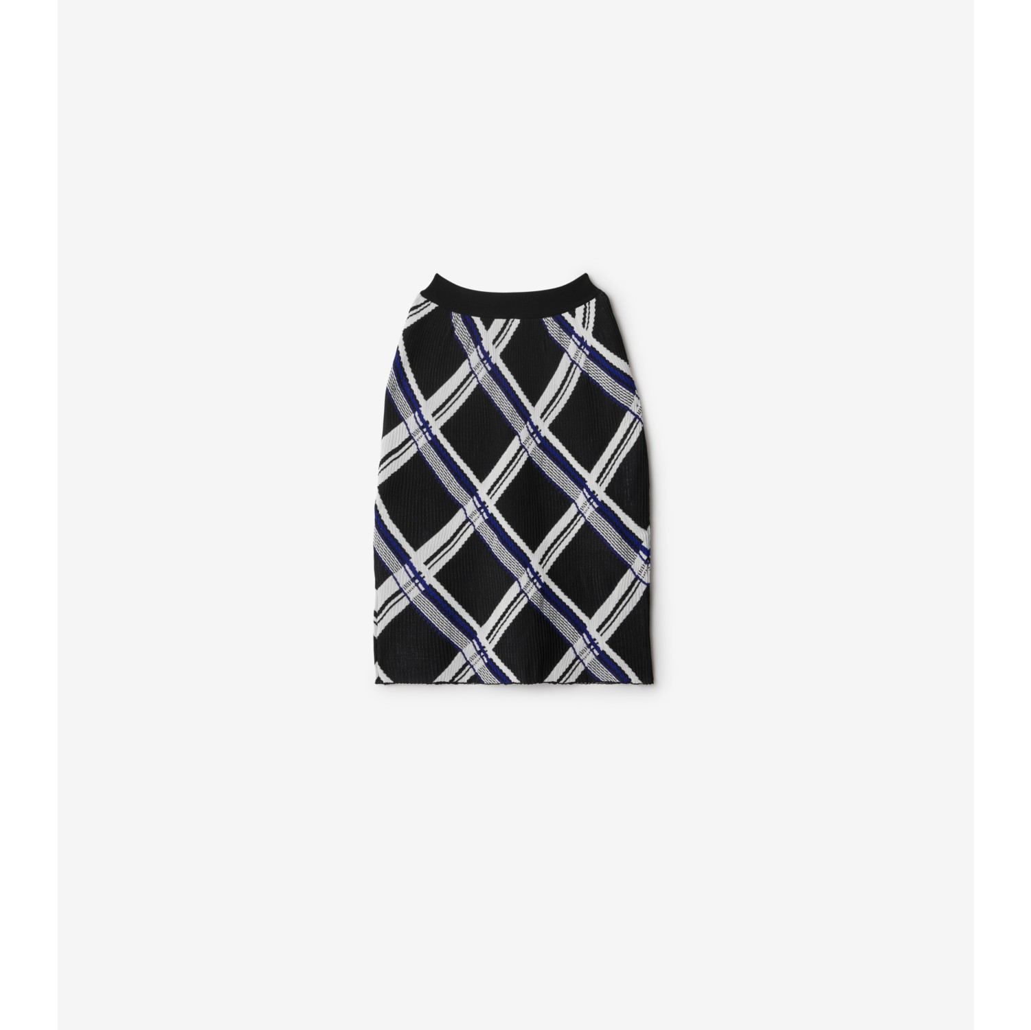 Check Silk Skirt in Black - Women | Burberry® Official