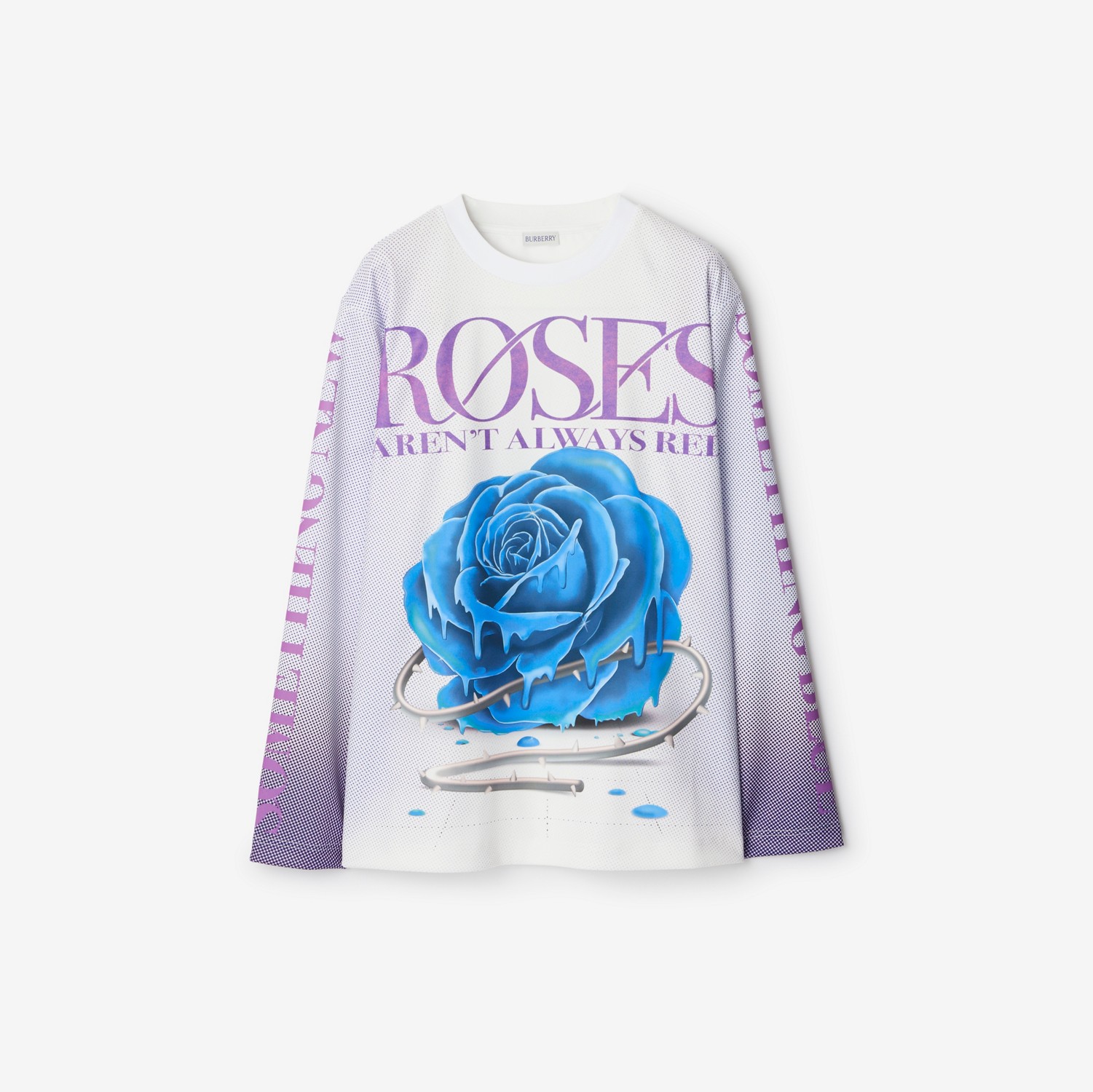 Haut à imprimé roses (Royal) - Femme | Site officiel Burberry®