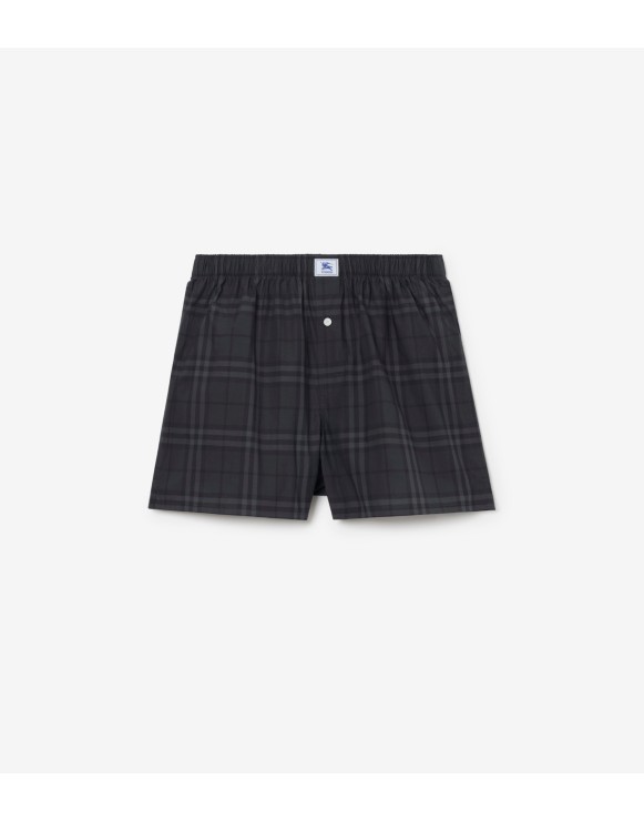 Check Cotton Boxer Shorts