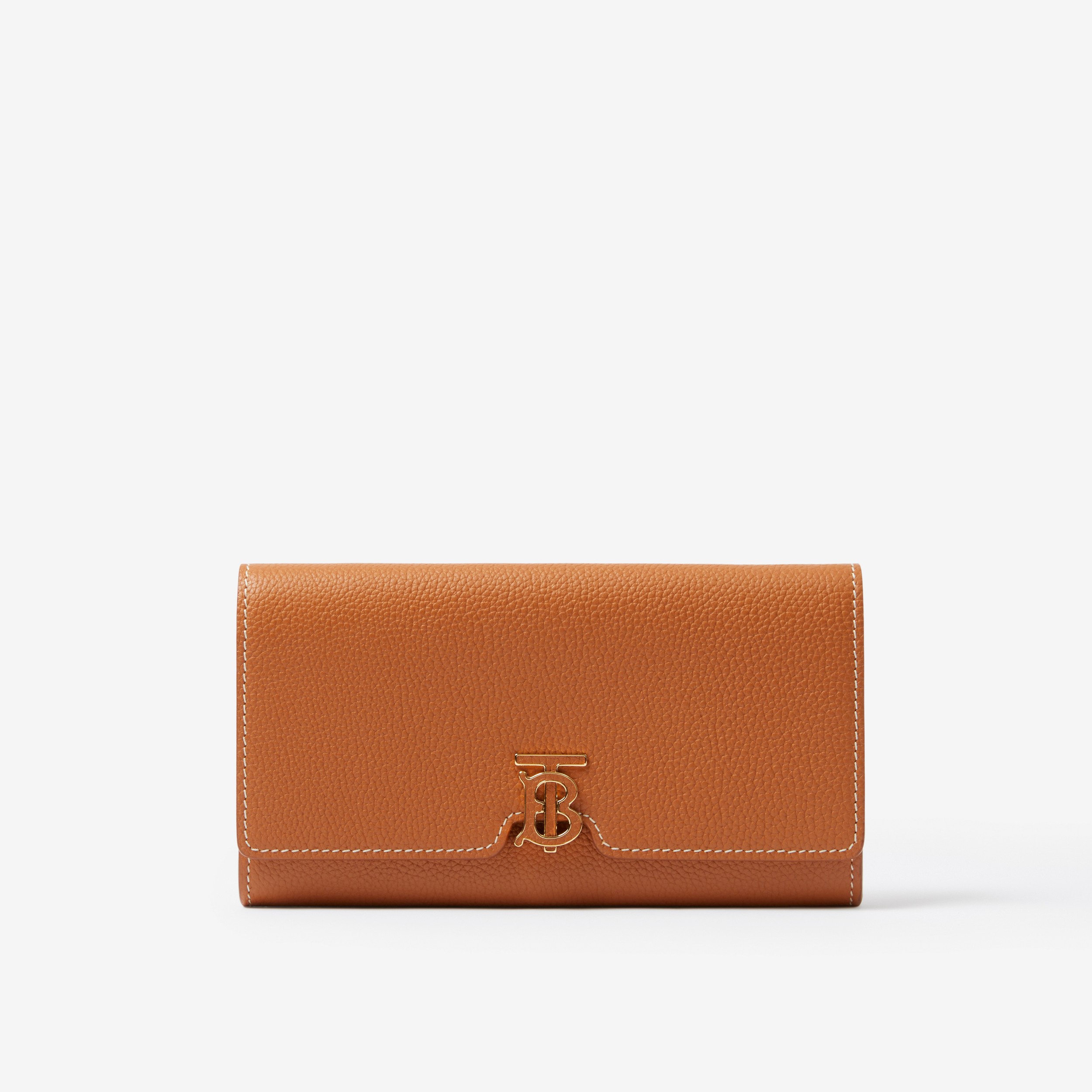 Grainy Leather TB Continental Wallet in Warm Russet Brown - Women | Burberry® Official - 1