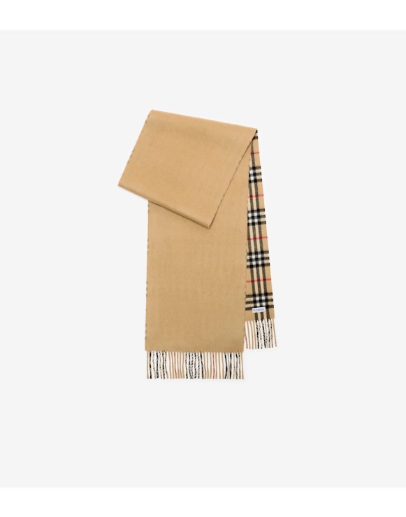 Reversible Check Cashmere Scarf