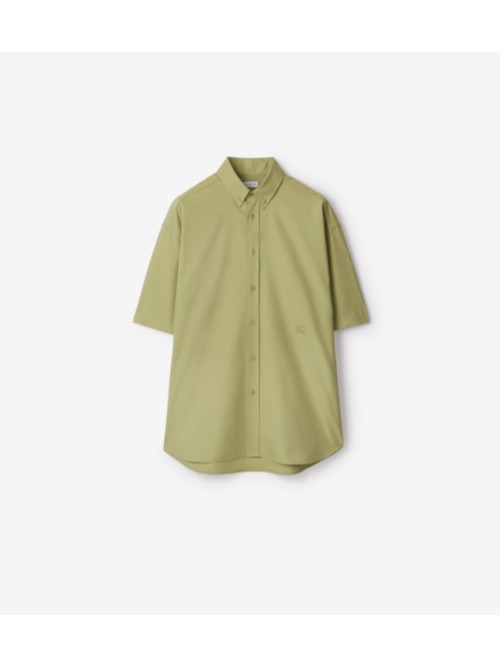 Burberry Cotton Oxford Shirt In Hunter