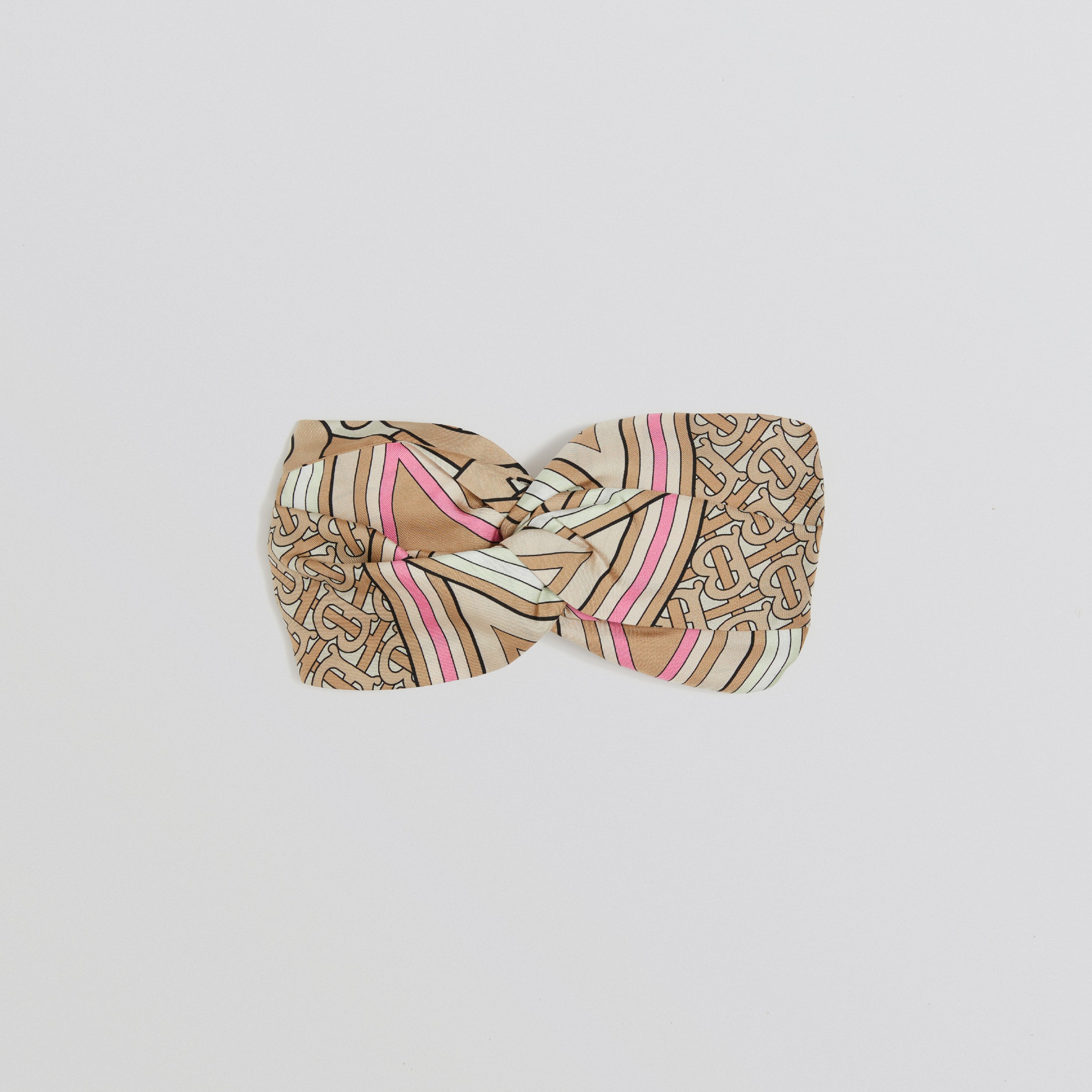 Montage Print Silk Headband in Pistachio/archive Beige - Women | Burberry® Official - 1