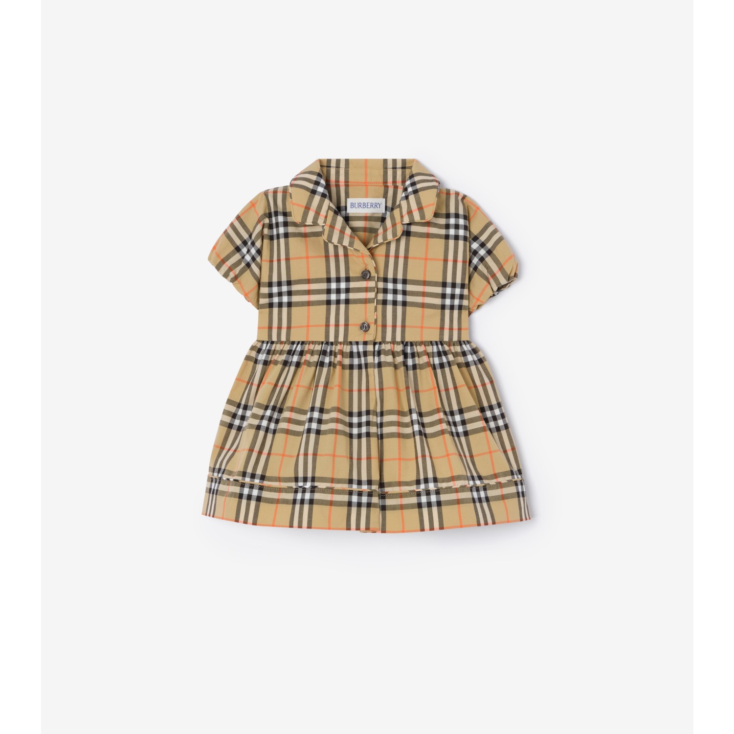 Check Cotton Dress with Bloomers
