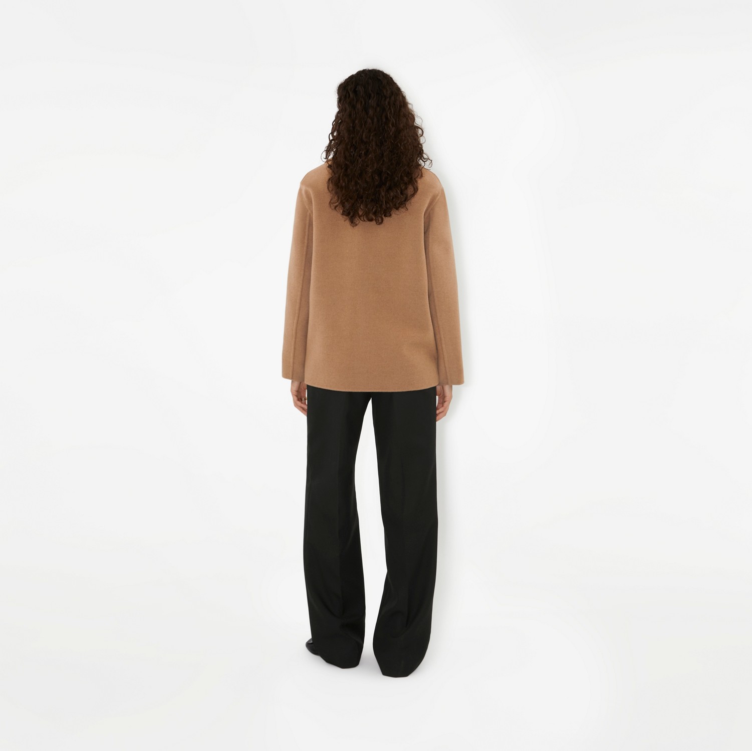 Jaqueta de campo de lã (Bege Clássico) - Mulheres | Burberry® oficial