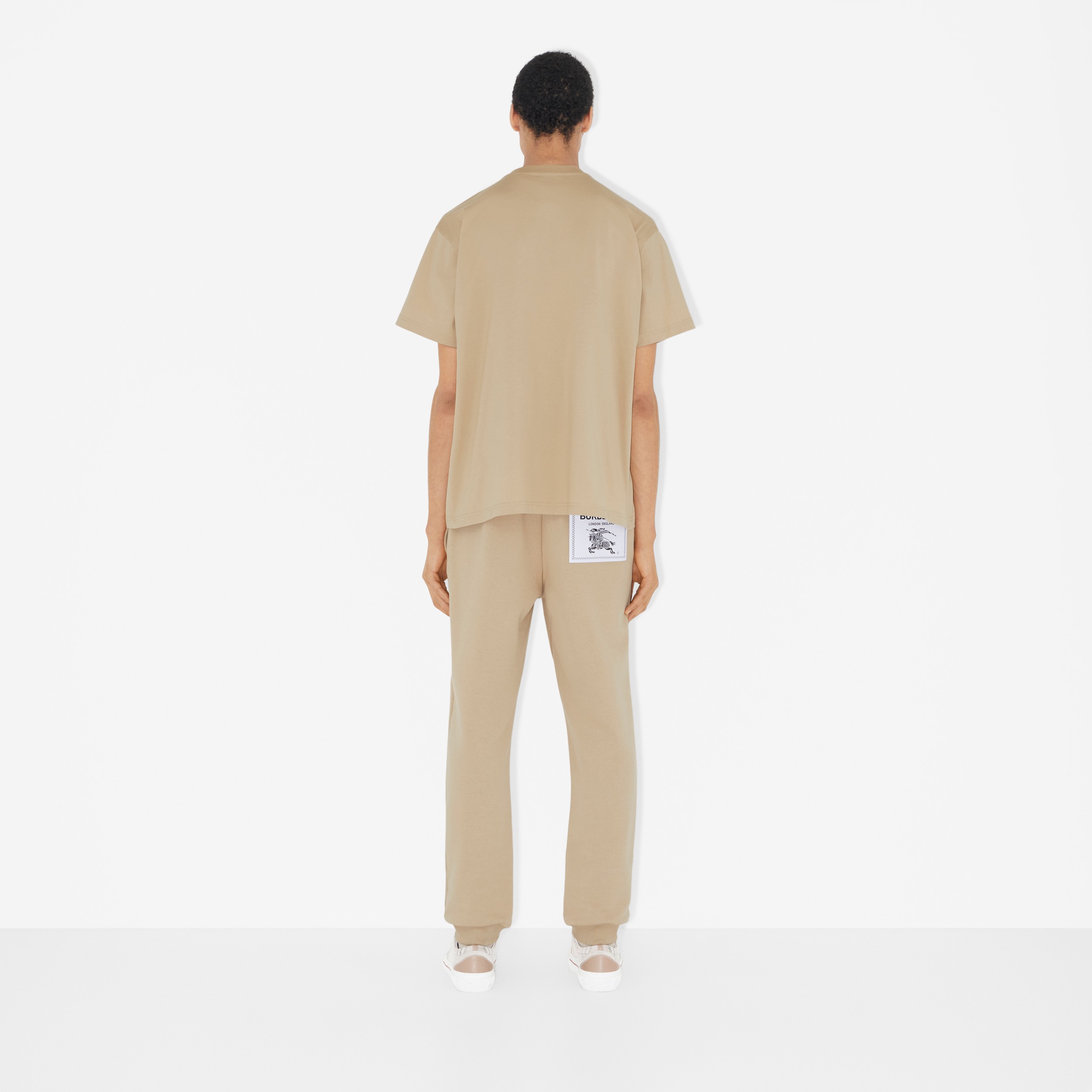Prorsum Label Cotton Oversized T-shirt in Soft Fawn - Men | Burberry® Official - 4