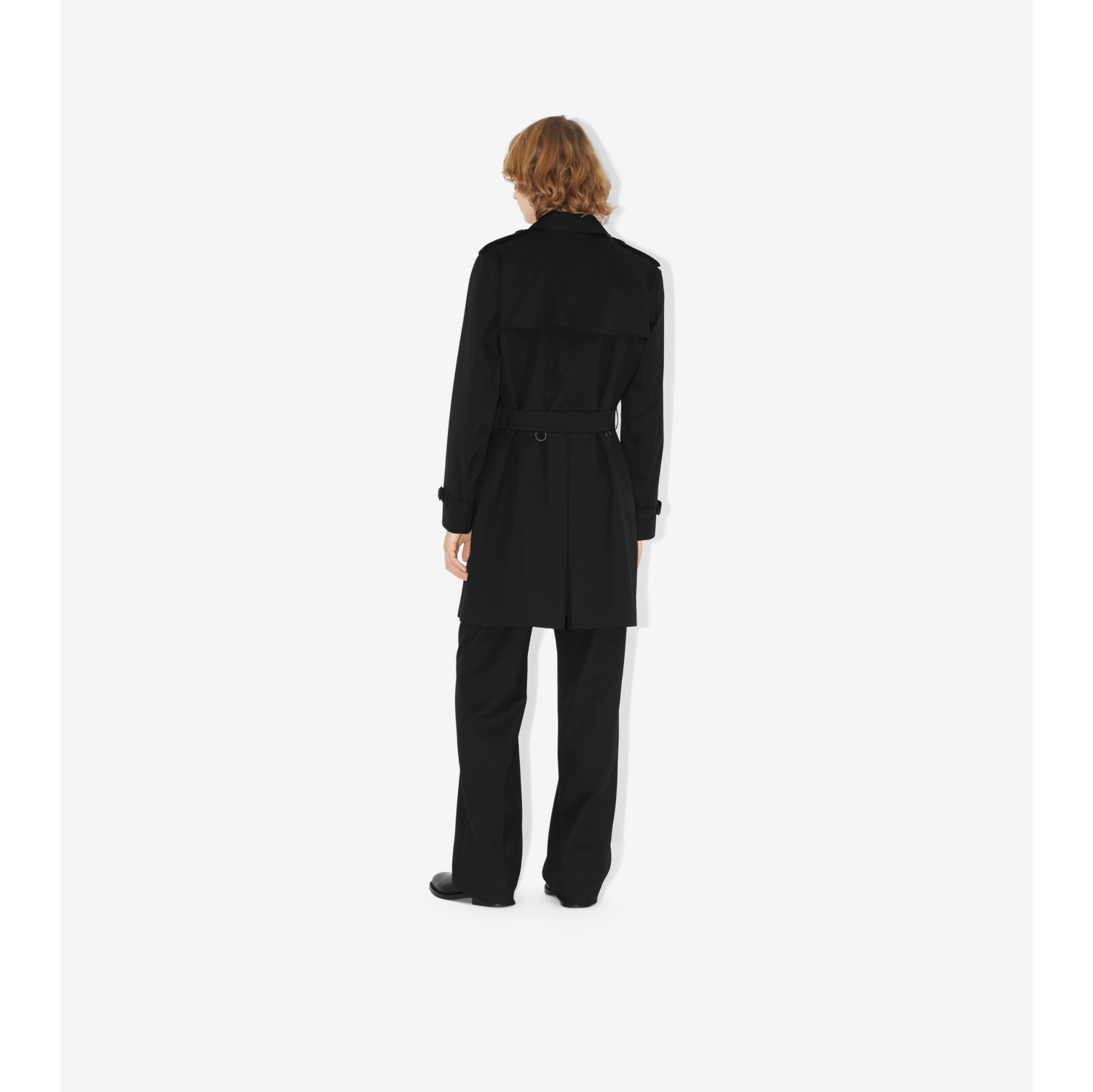 Trench Héritage mi-long Kensington (Noir) - Homme | Site officiel Burberry®