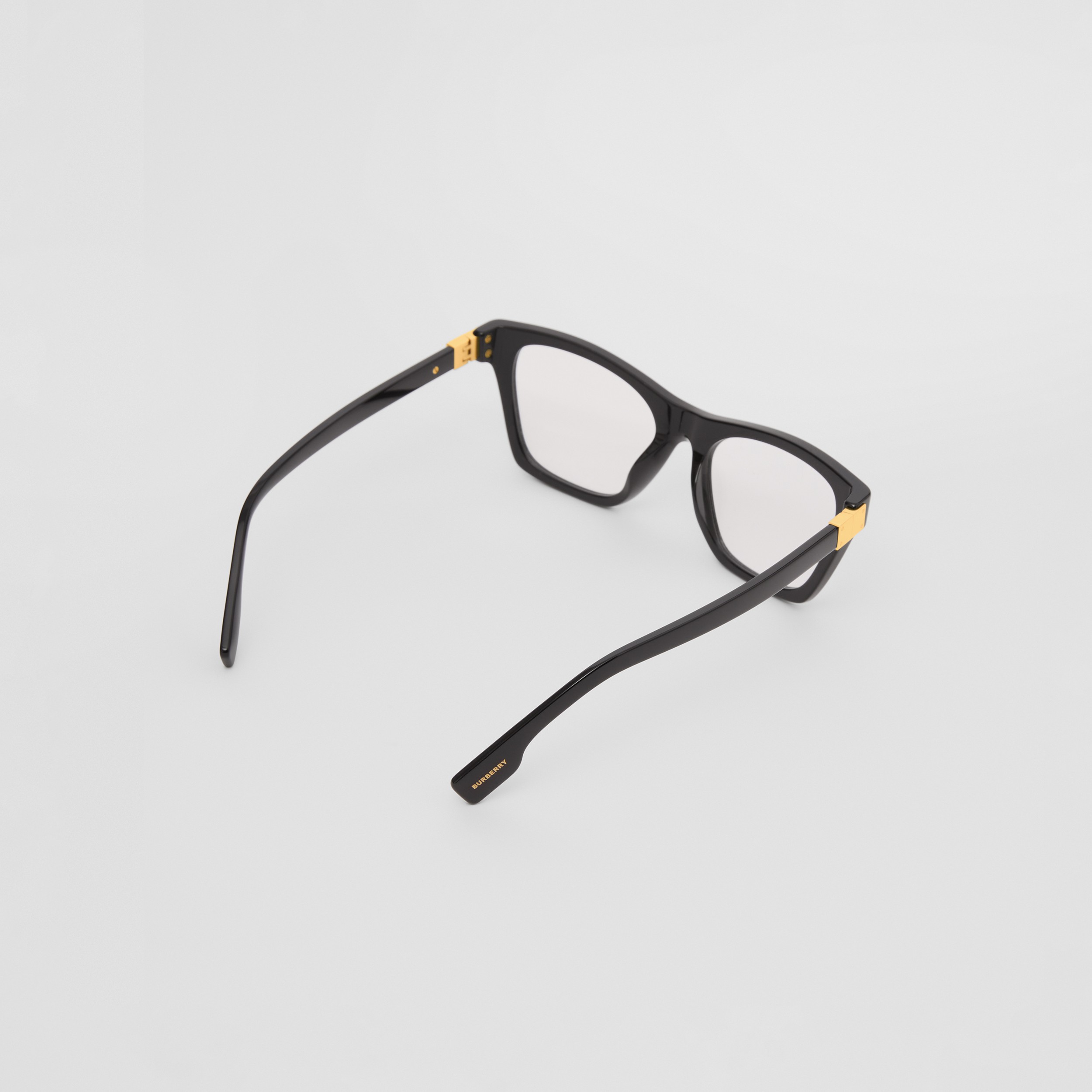 Hardware Detail Square Optical Frames in Black - Women | Burberry® Official - 4
