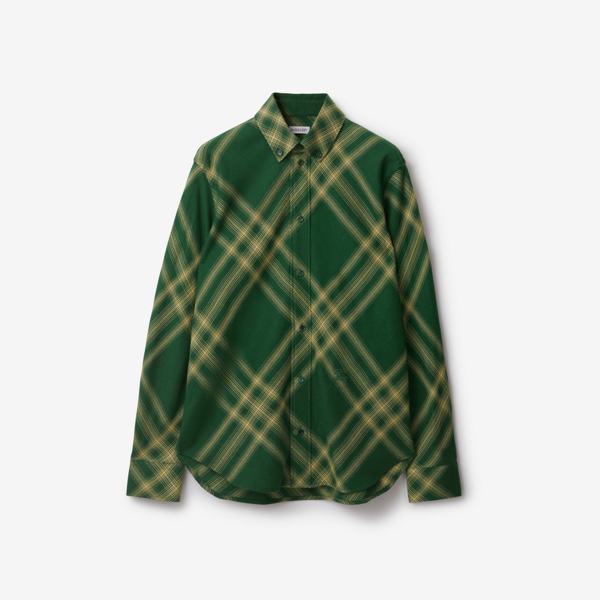 Burberry Check-pattern Wool Shirt In Primrose