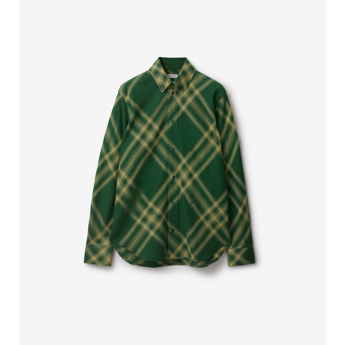Burberry Check-pattern Wool Shirt In Primrose