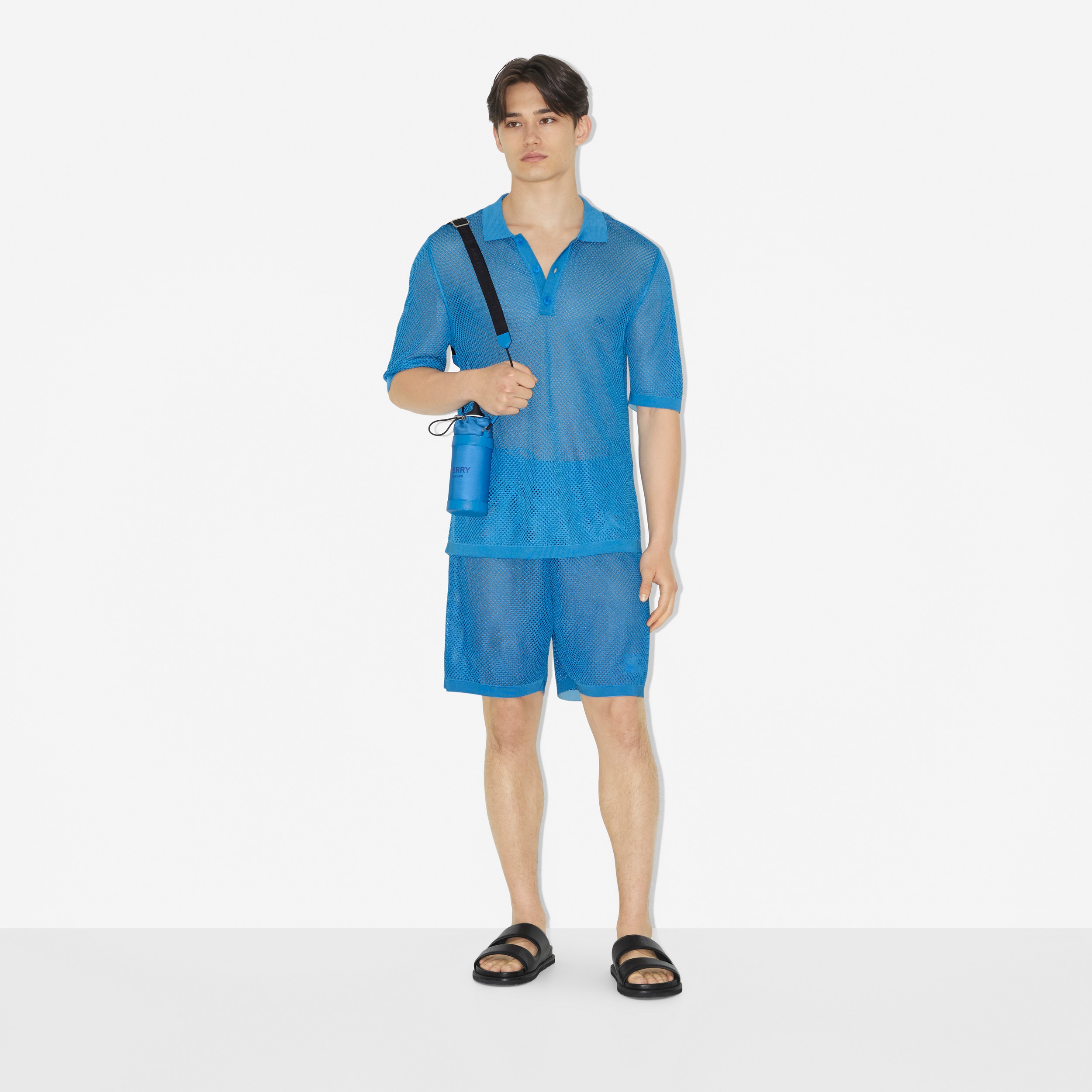 Shorts de malha com estampa EKD (Azul Cerúleo Intenso) - Homens | Burberry® oficial - 2