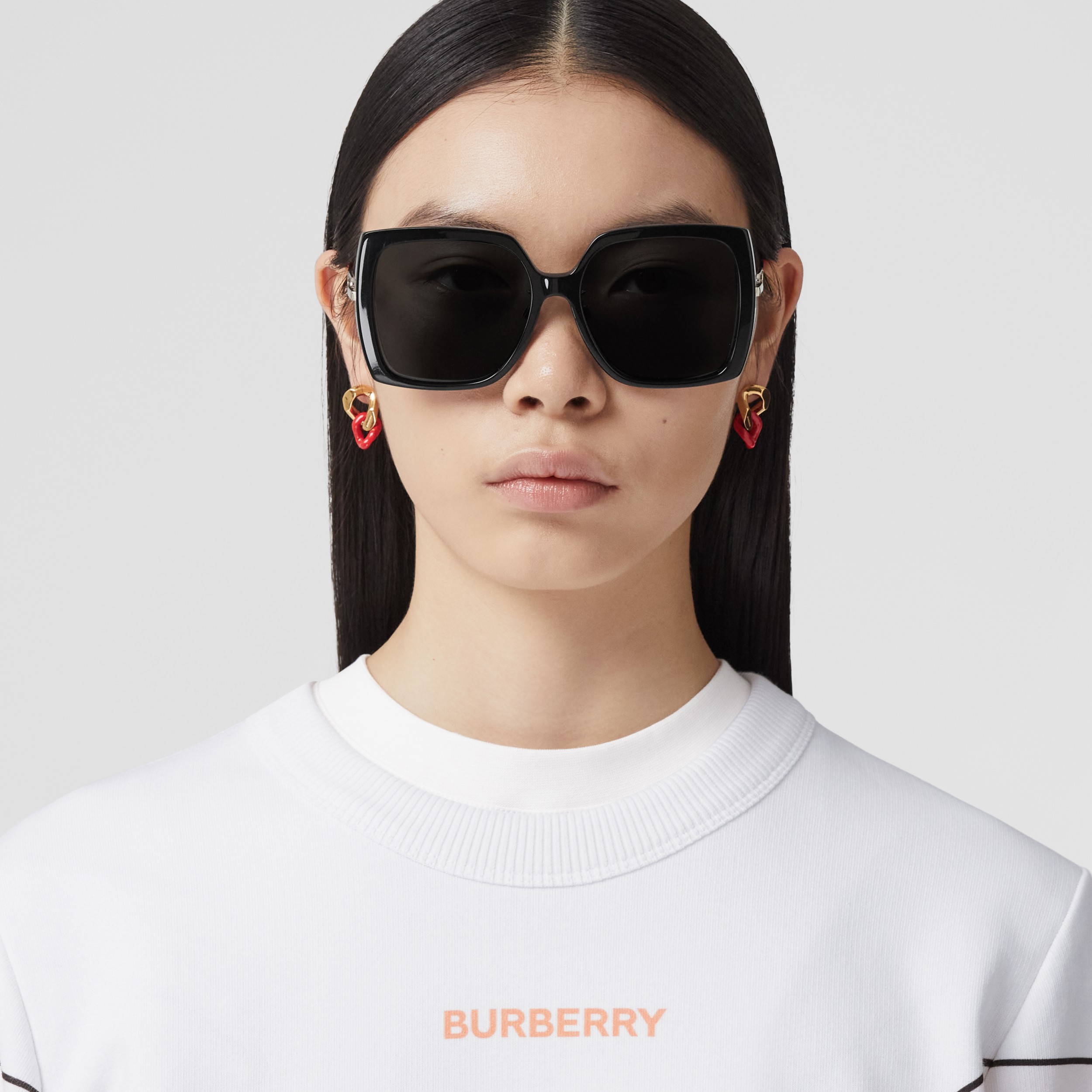 「爱之八芒星」印花棉质运动衫 (白色) - 女士 | Burberry® 博柏利官网 - 2