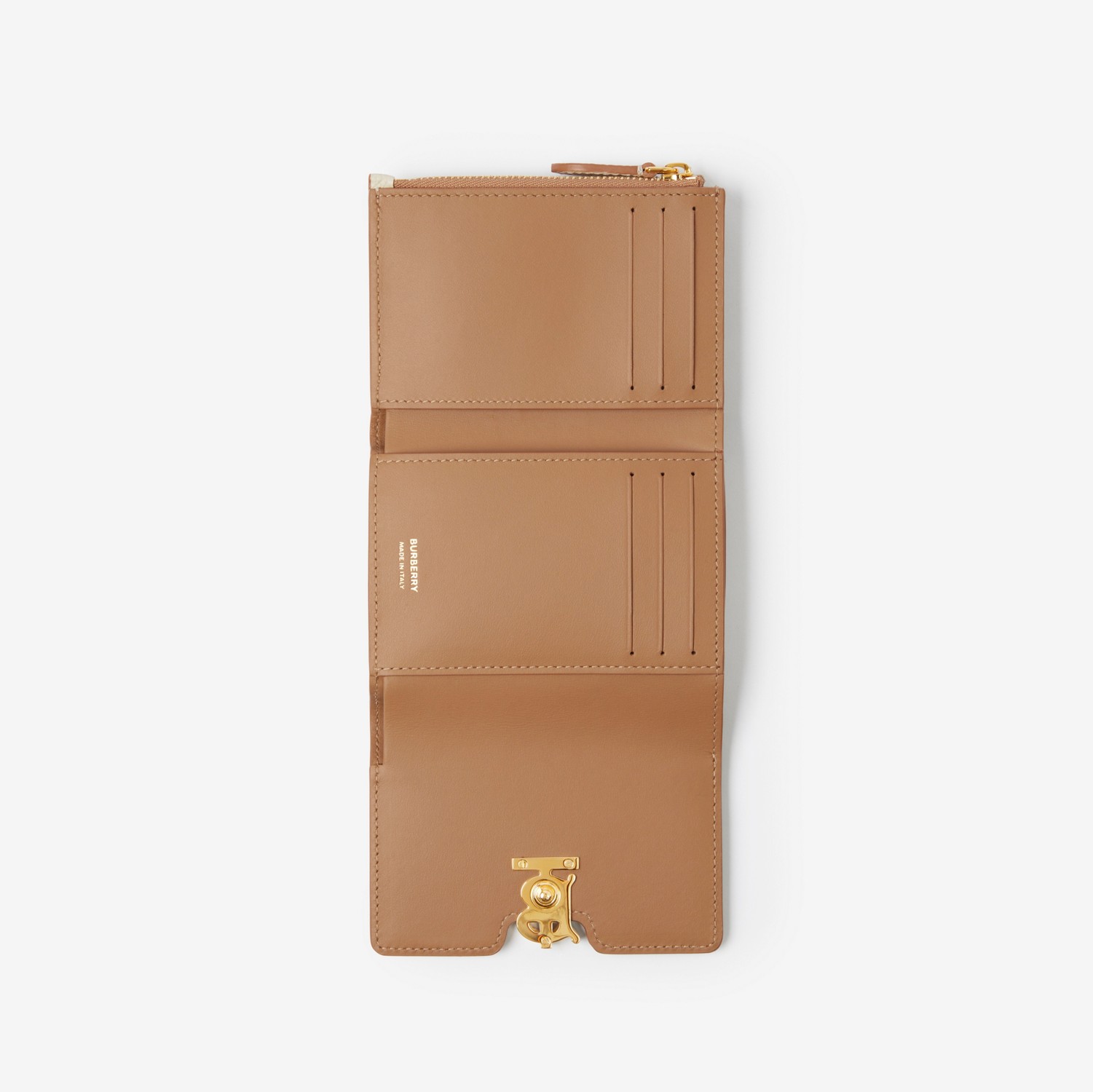 Grainy Leather TB Compact Wallet in Camel/archive Beige/warm Tan - Women | Burberry® Official
