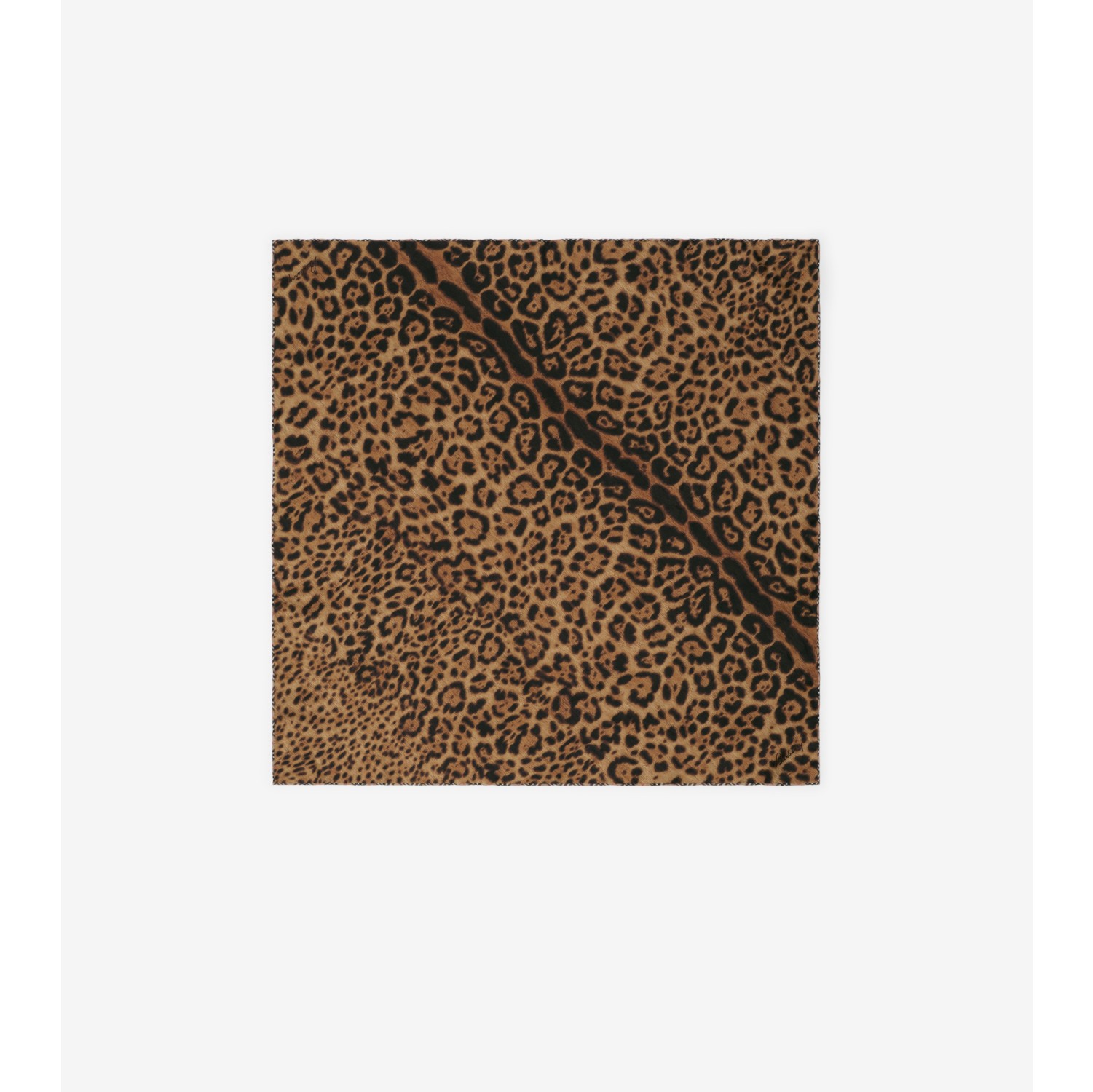 Leopard Print Silk Scarf