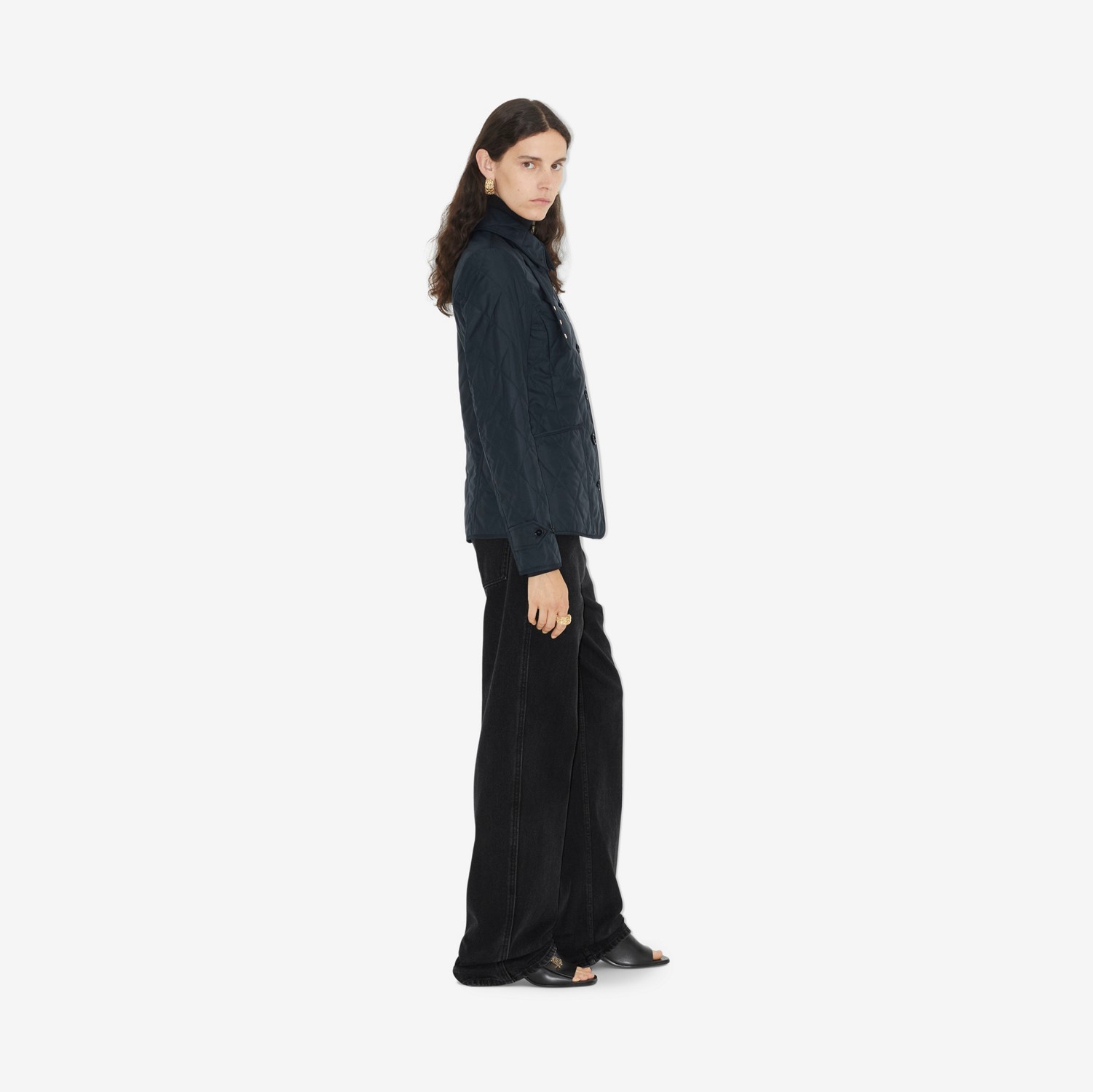 퀼팅 체온조절 재킷 (미드나이트) - 여성 | Burberry®