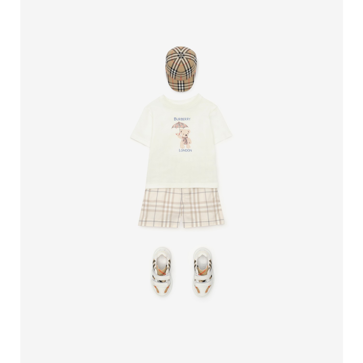London Bear Cotton T-shirt in Chalk white | Burberry® Official
