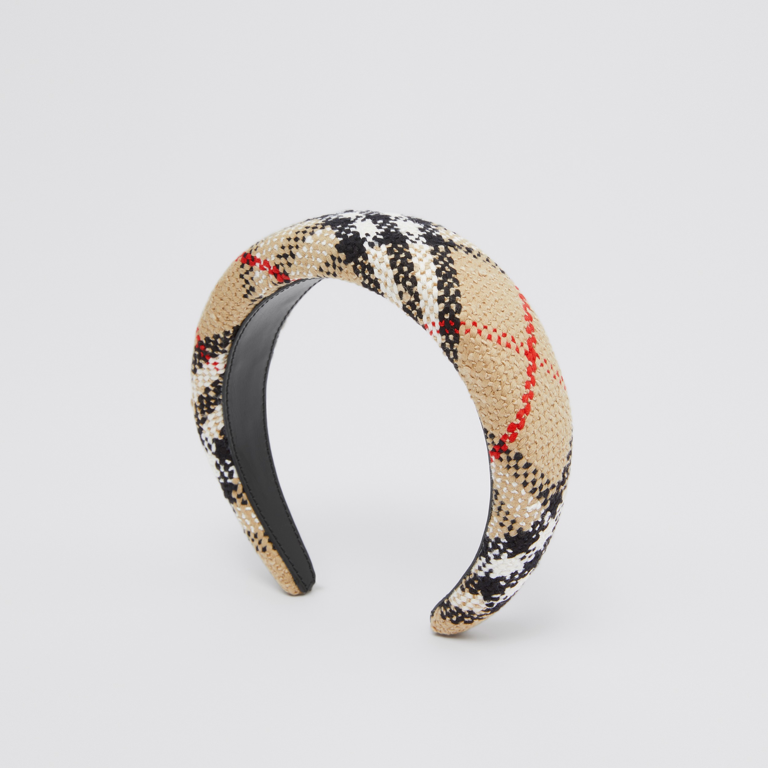 Vintage Check Bouclé Hairband in Archive Beige | Burberry® Official - 3