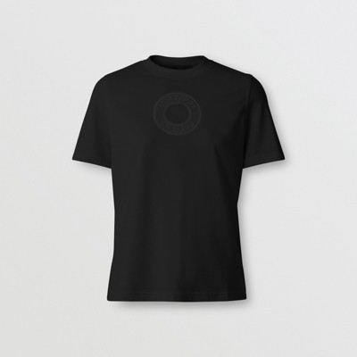 ロゴグラフィック コットンTシャツ (ブラック) - ウィメンズ 