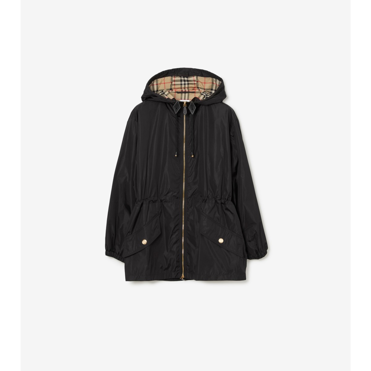  Check Nylon Hooded Jacket