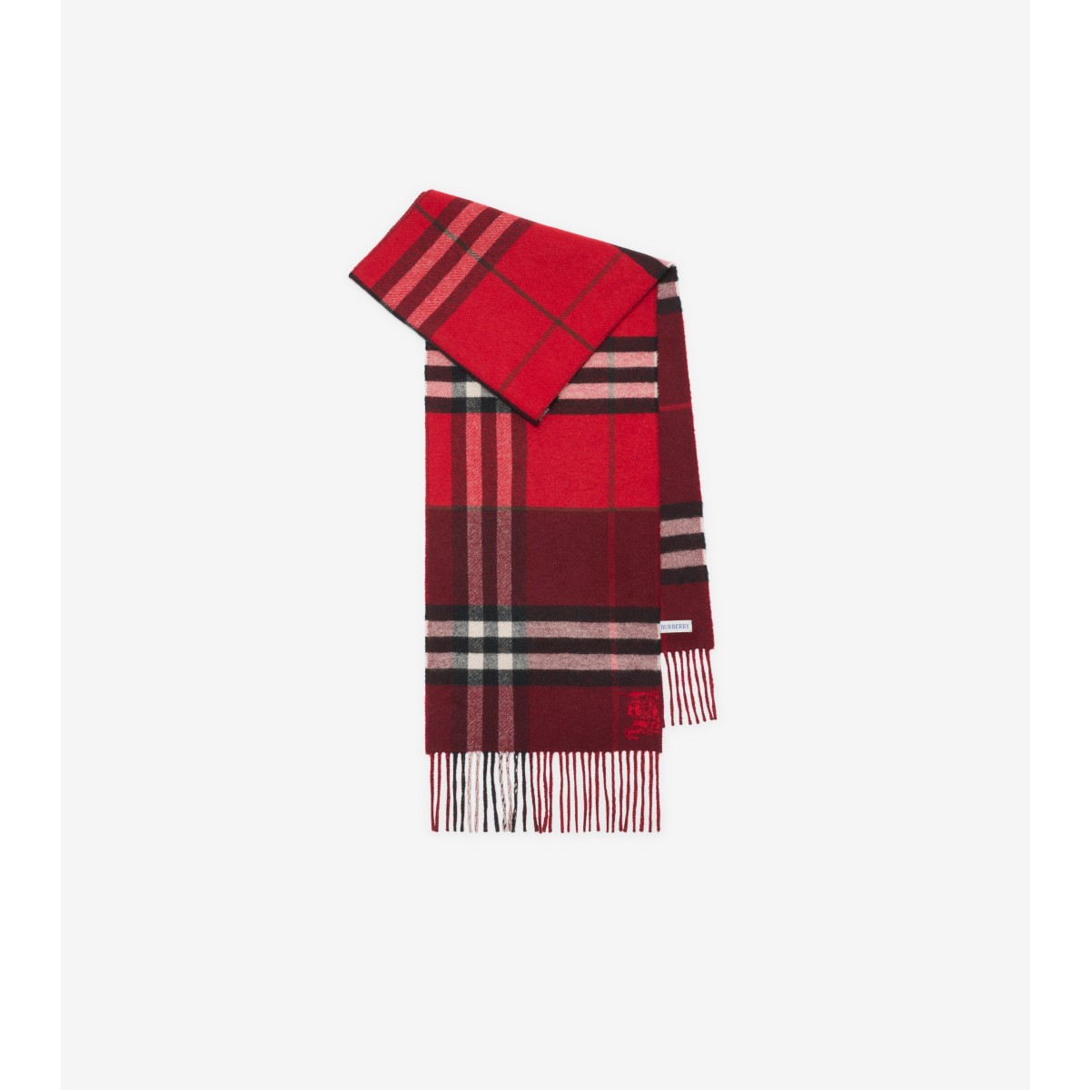  Check Contrast Cashmere Scarf
