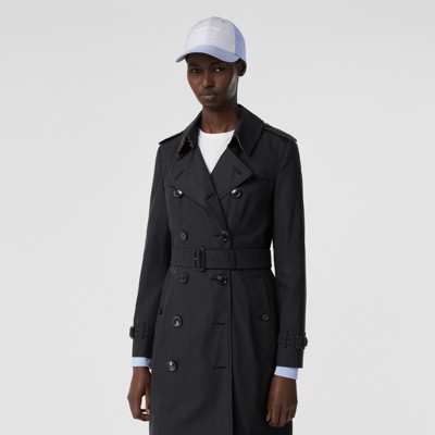 The Mid-length Chelsea Heritage Trench Coat in Honey - Women, Cotton  Gabardine