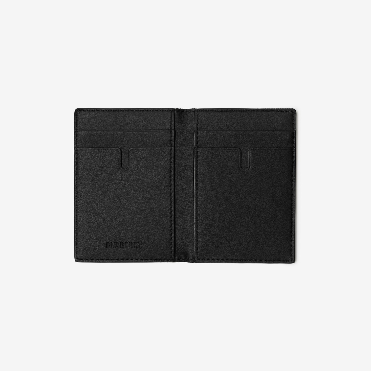 Check Folding Card Case in Black/calico - Men, Canvas Check Folding Card Case in Black/calico - Men, Canvas