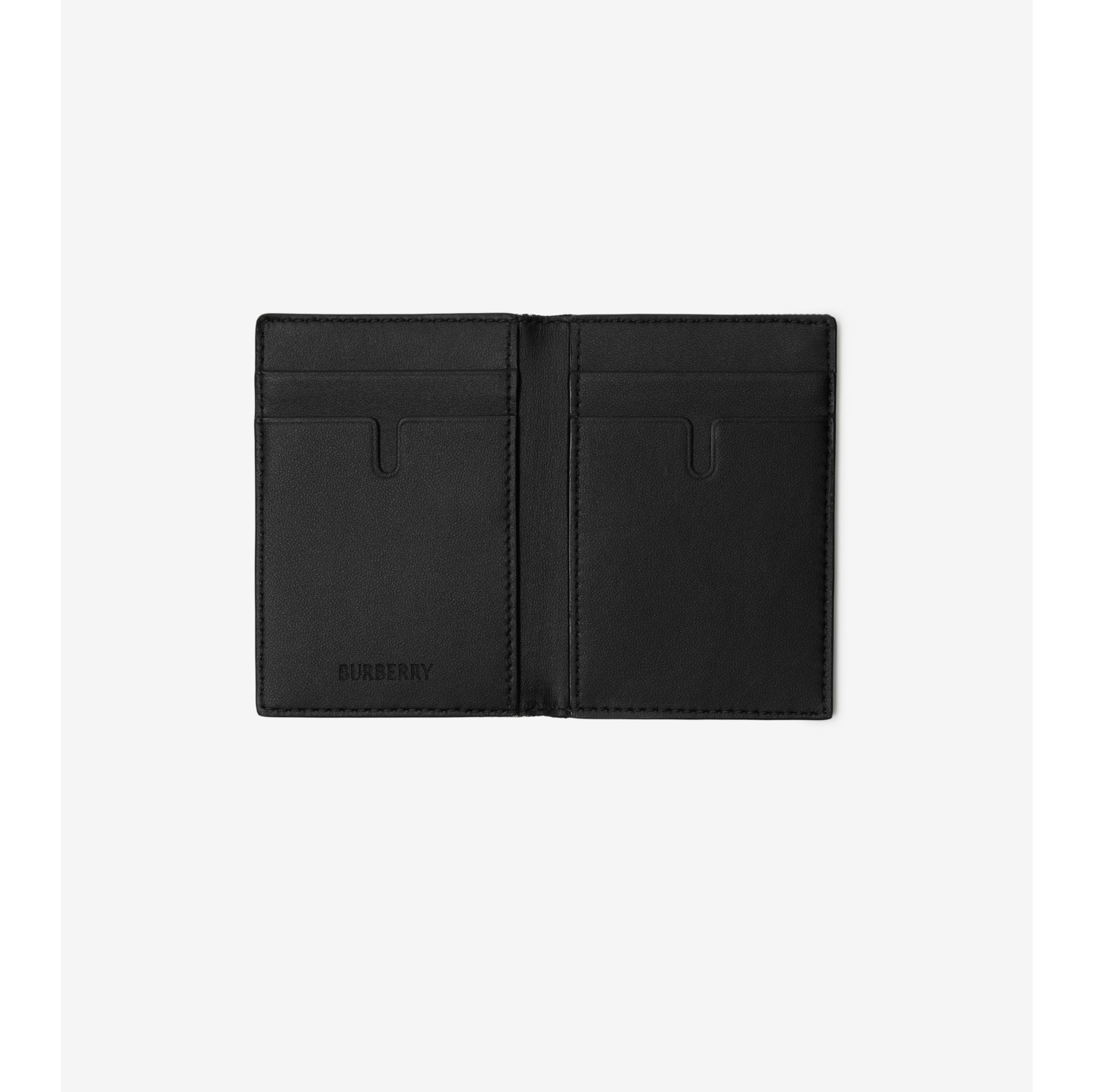 Check Folding Card Case in Black/calico - Men | Burberry® Official