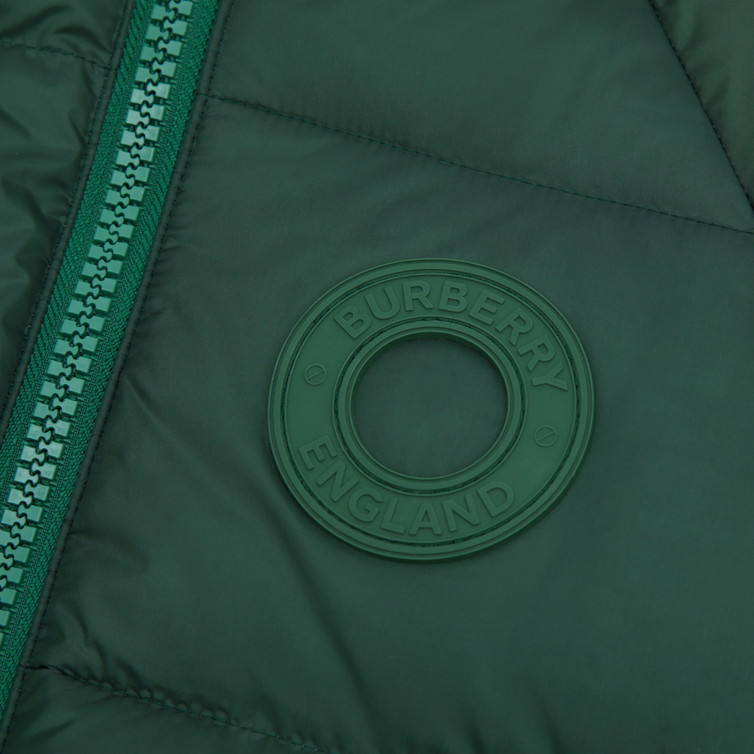 Logo Graphic Nylon Puffer Jacket in Dark Pine Green | Burberry® Official - 2