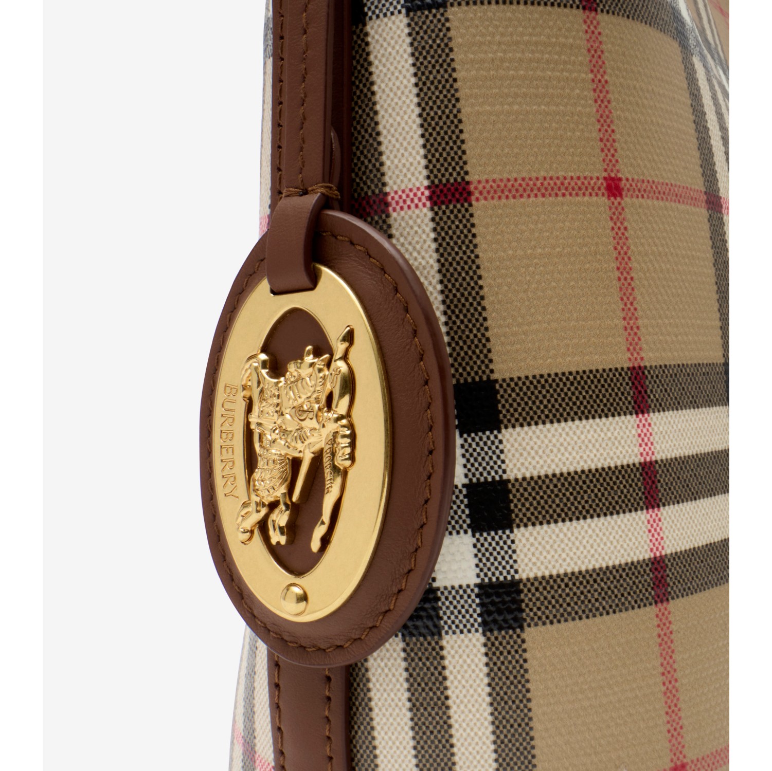 Small Check Shoulder Bag in Archive beige - Women | Burberry® Official