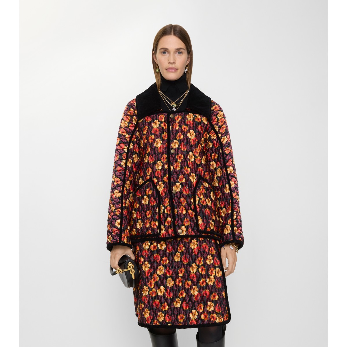  Geranium Leaf Quilted Nylon Floriston Jacket