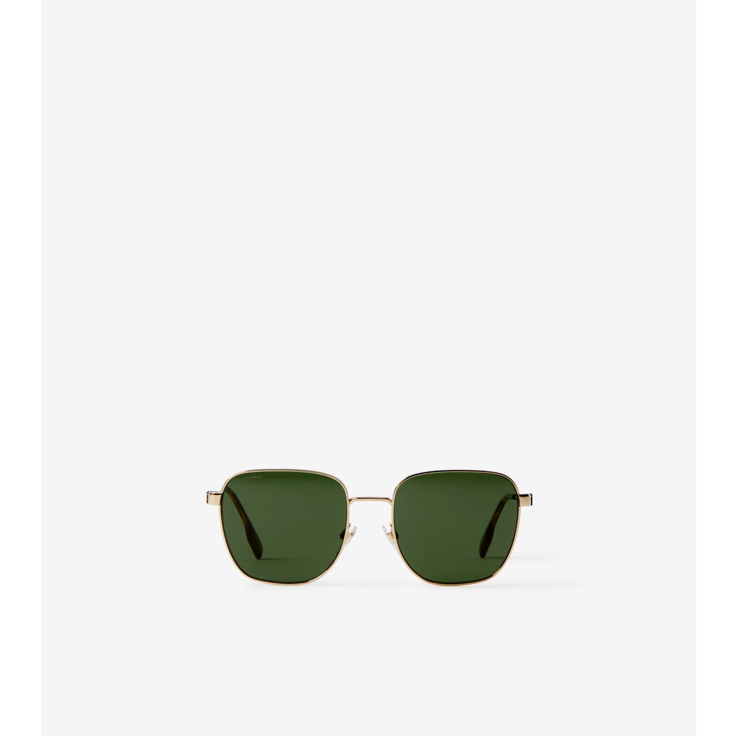 Stripe Detail Square Frame Sunglasses