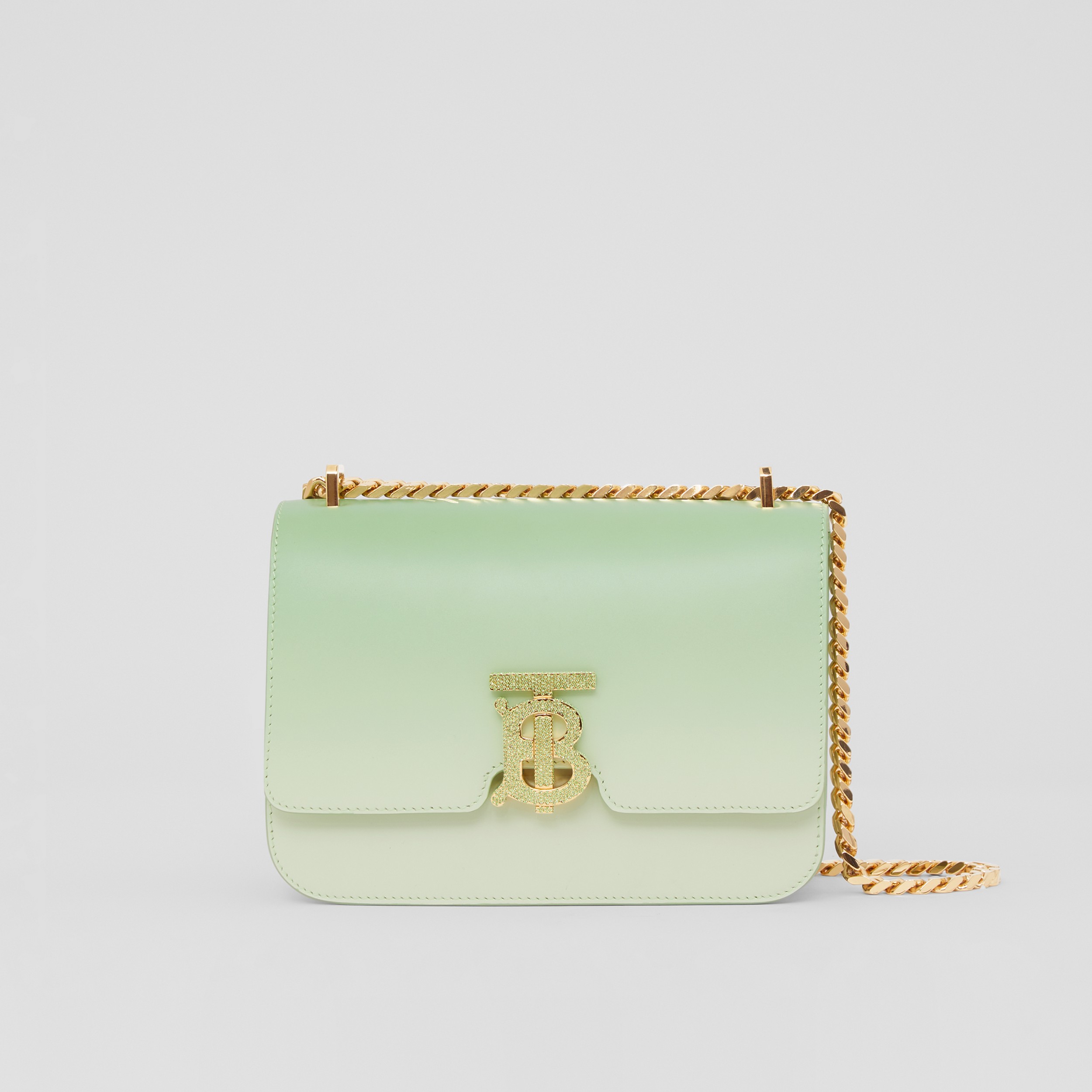 Ombré Print Leather Small TB Bag in Pistachio - Women | Burberry® Official - 1
