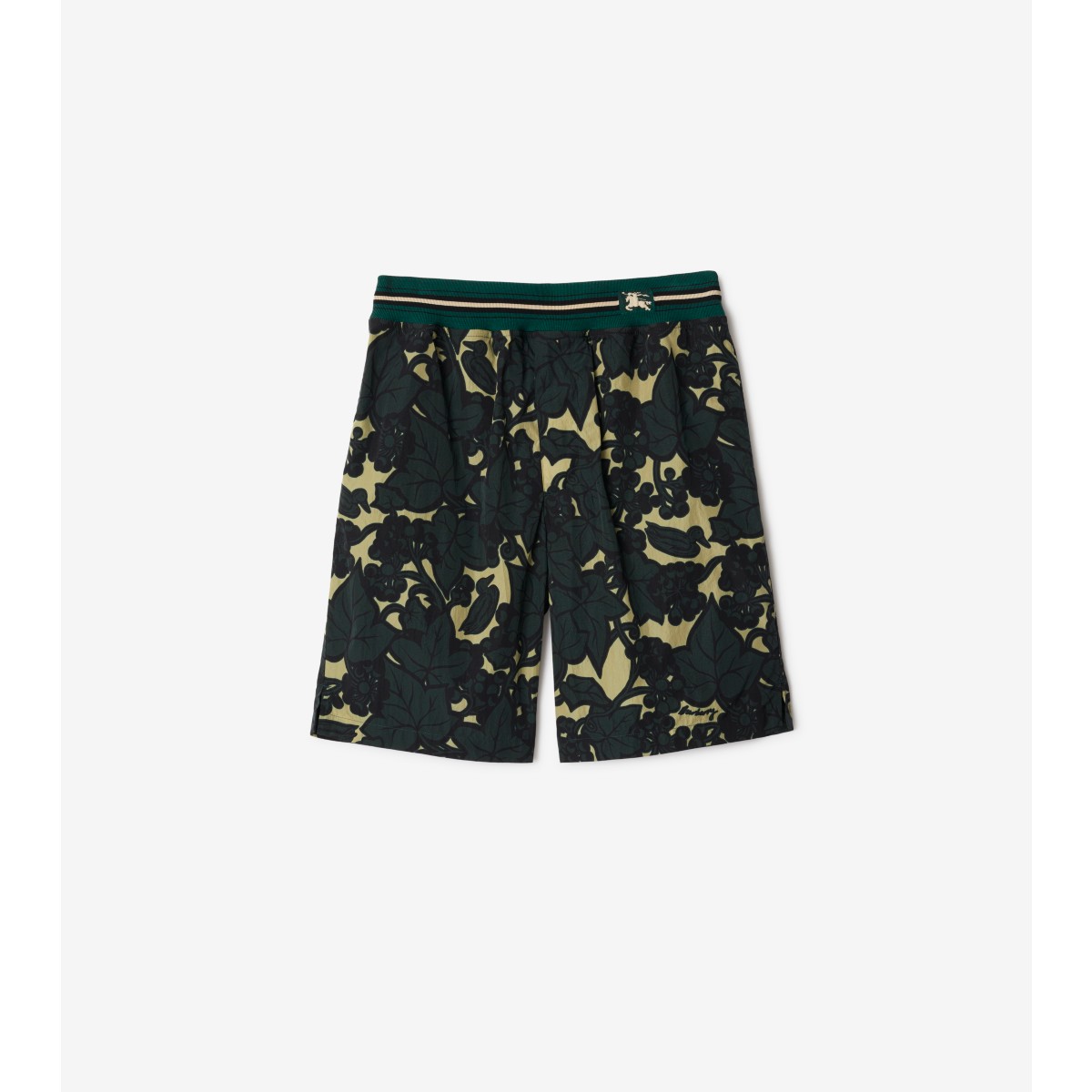 Shop Burberry Ivy Nylon Shorts In Jungle