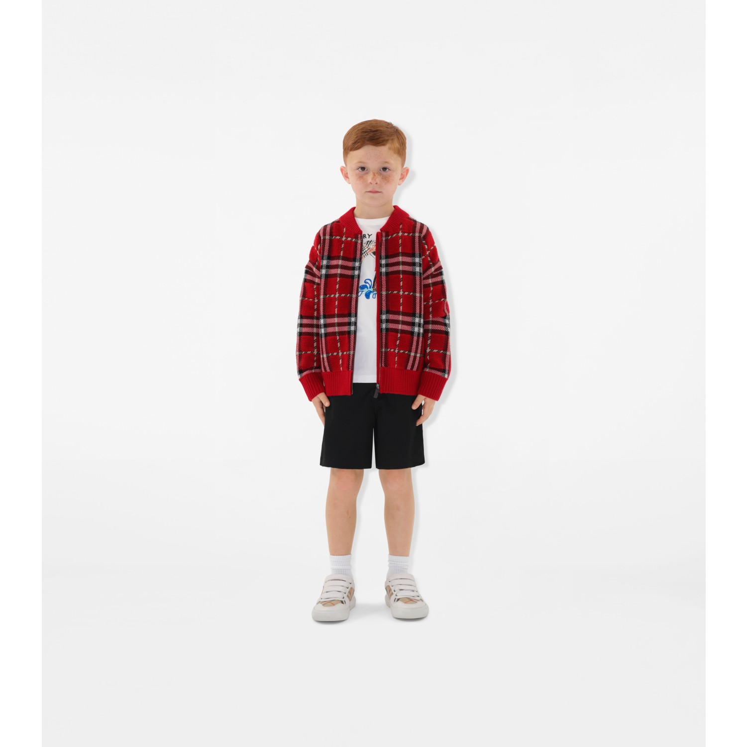 Check Wool Bomber Jacket