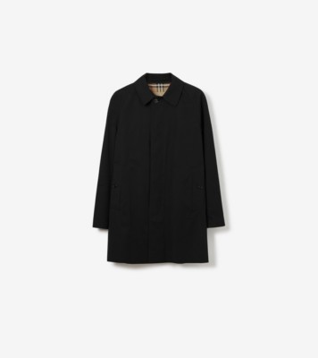 Long Camden Heritage Car Coat in Black Men Burberry Official