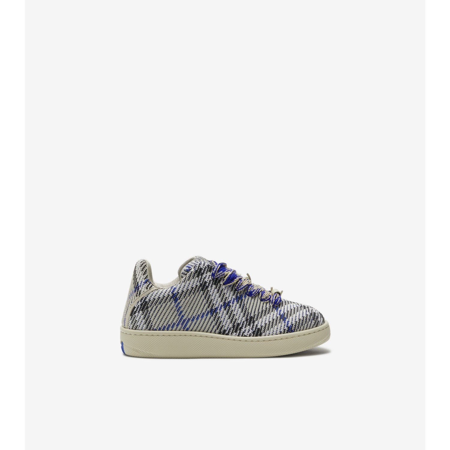 Check Knit Box Sneakers in Lichen - Women | Burberry® Official