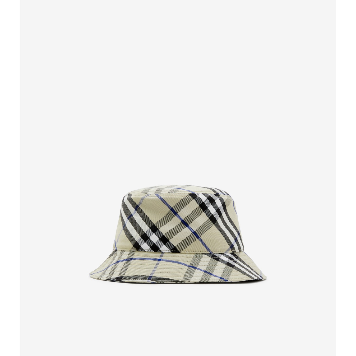 Check Cotton Blend Bucket Hat