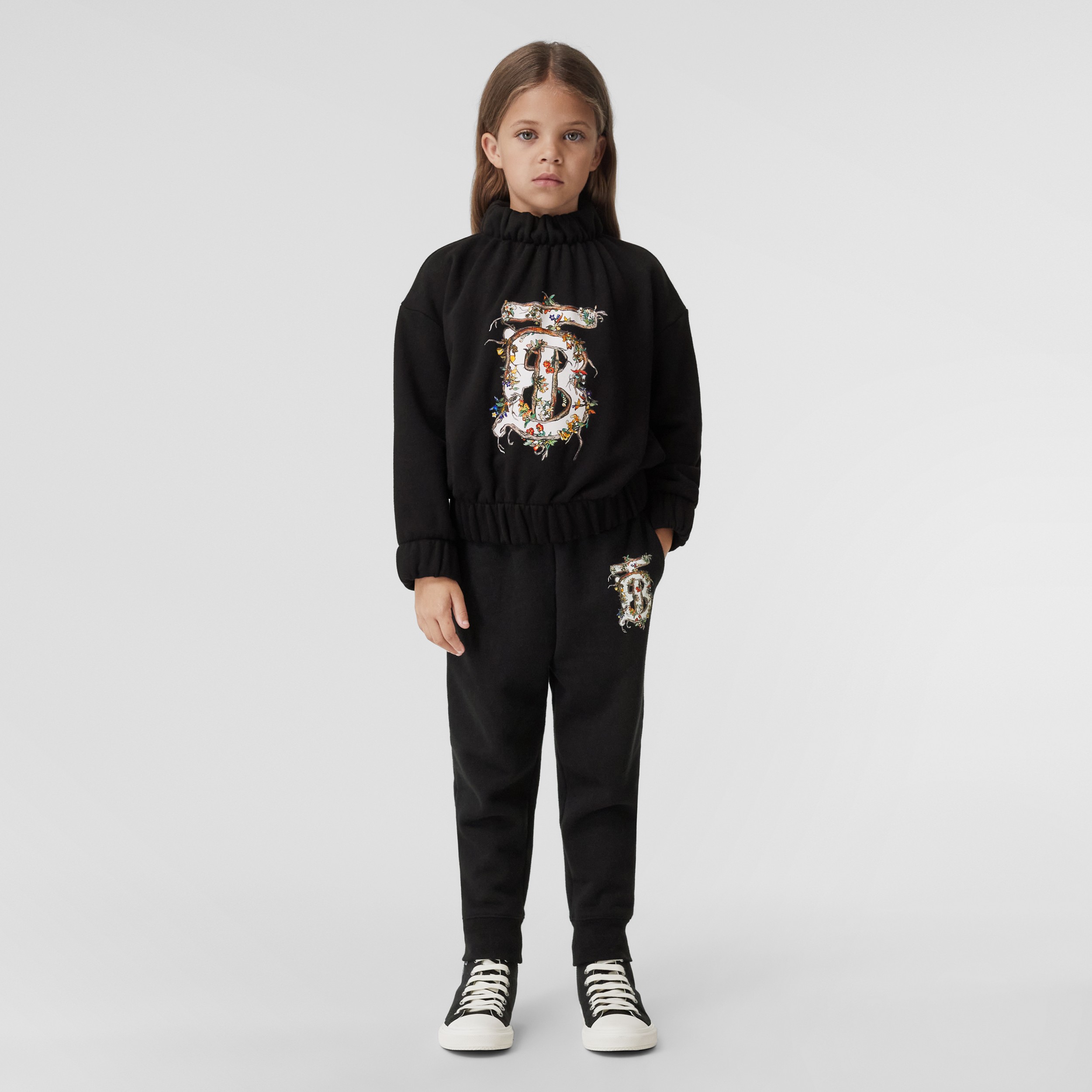Pantalones de jogging en algodón con monograma (Negro) - Niños | Burberry® oficial - 3