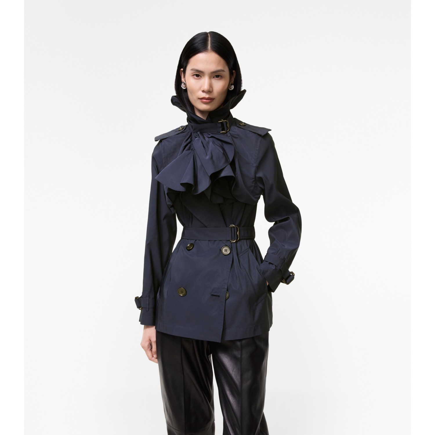 Faille Clare Trench Jacket - thumbnail 3