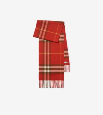 Check Cashmere Scarf in Roux | Burberry® Official