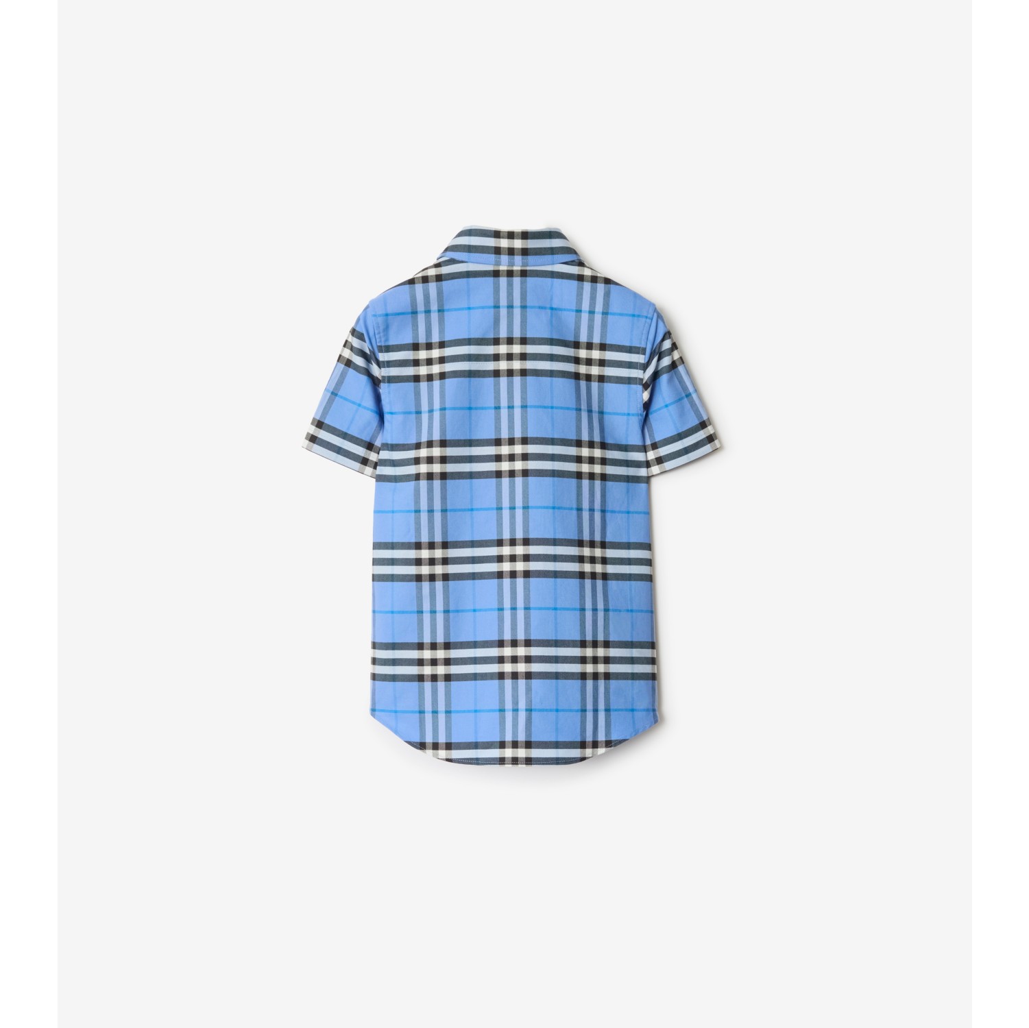 Check Cotton Oxford Shirt in Cornflower blue | Burberry® Official