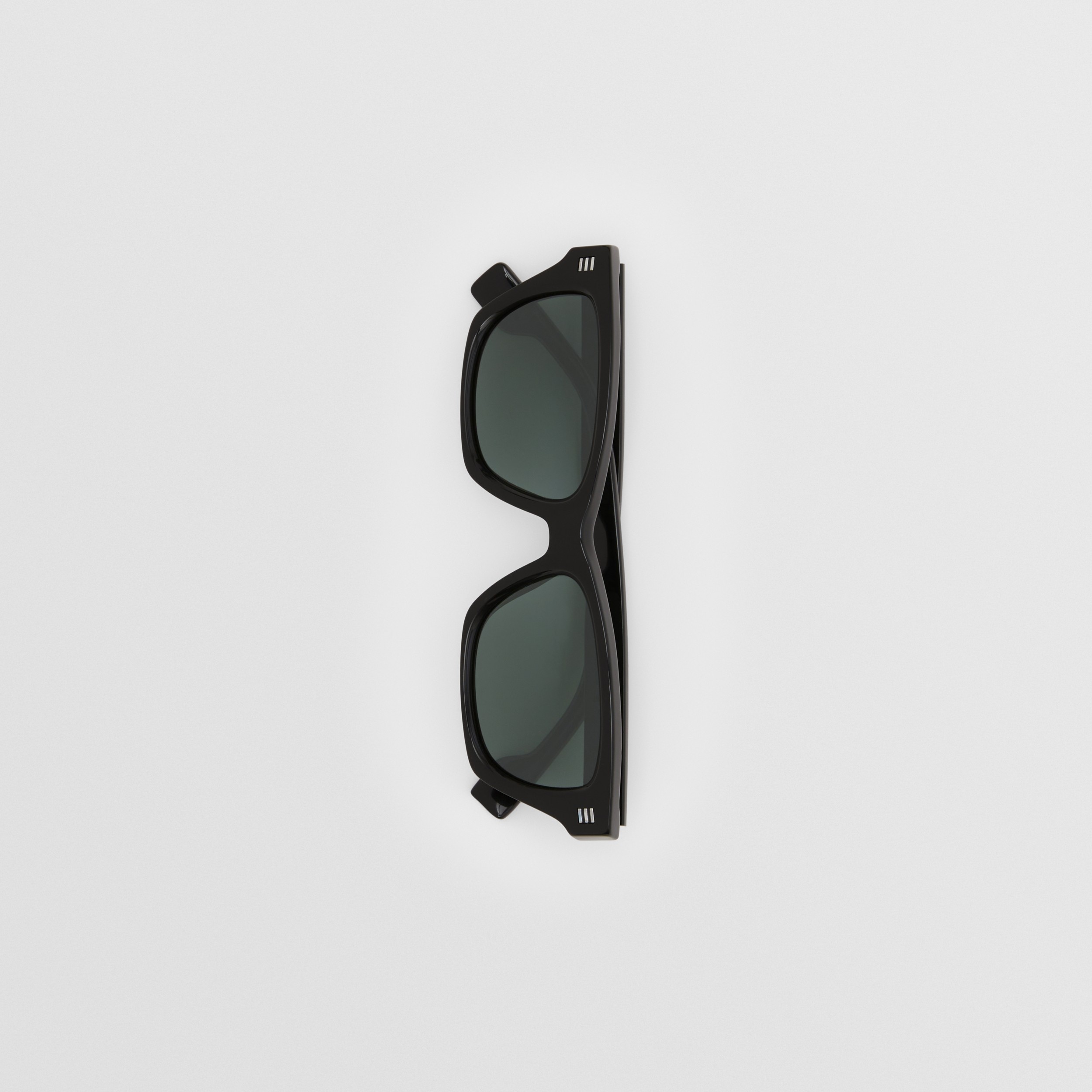 Logo Detail Rectangular Frame Sunglasses in Black - Men | Burberry® Official - 4