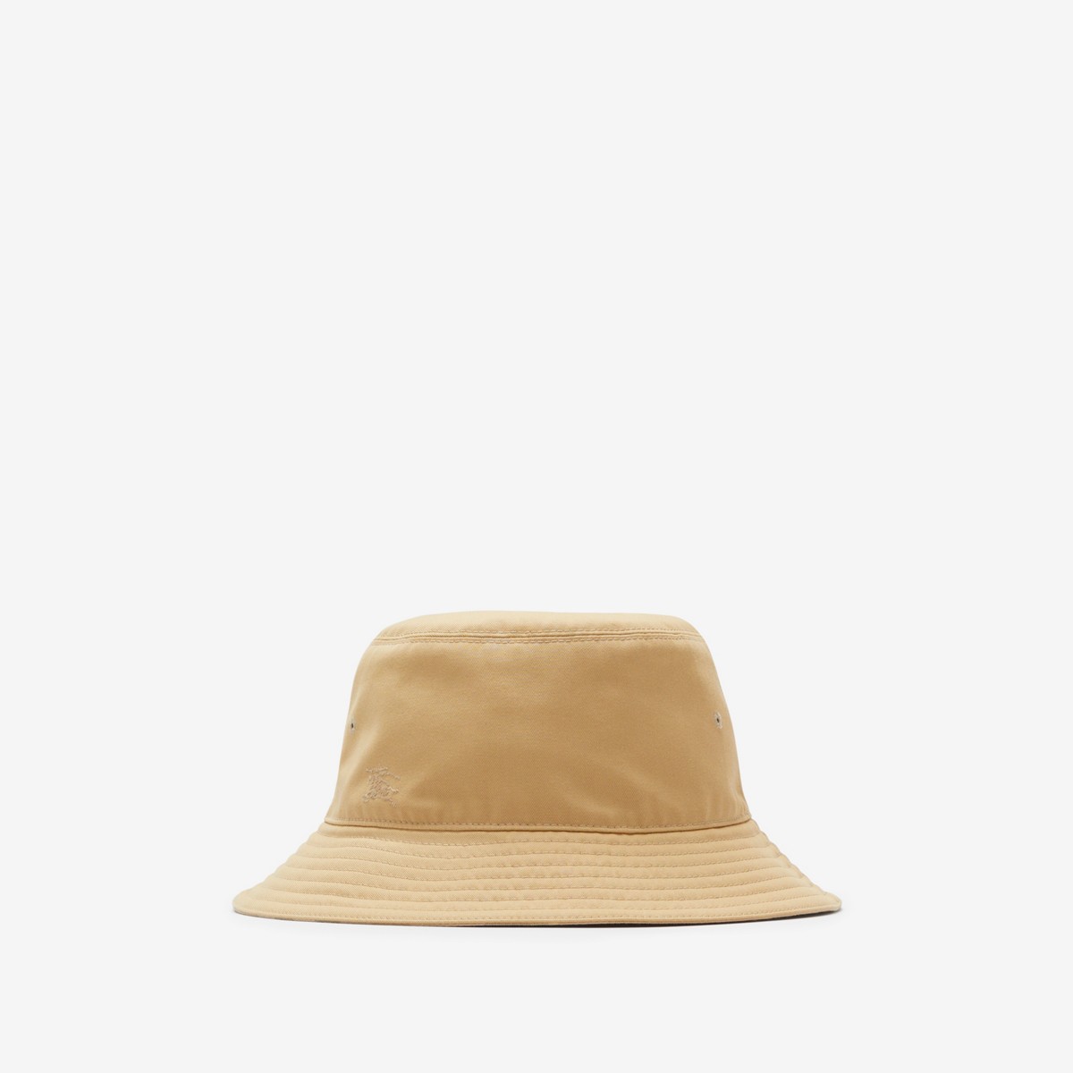 Burberry Reversible Cotton Blend Bucket Hat In Flax