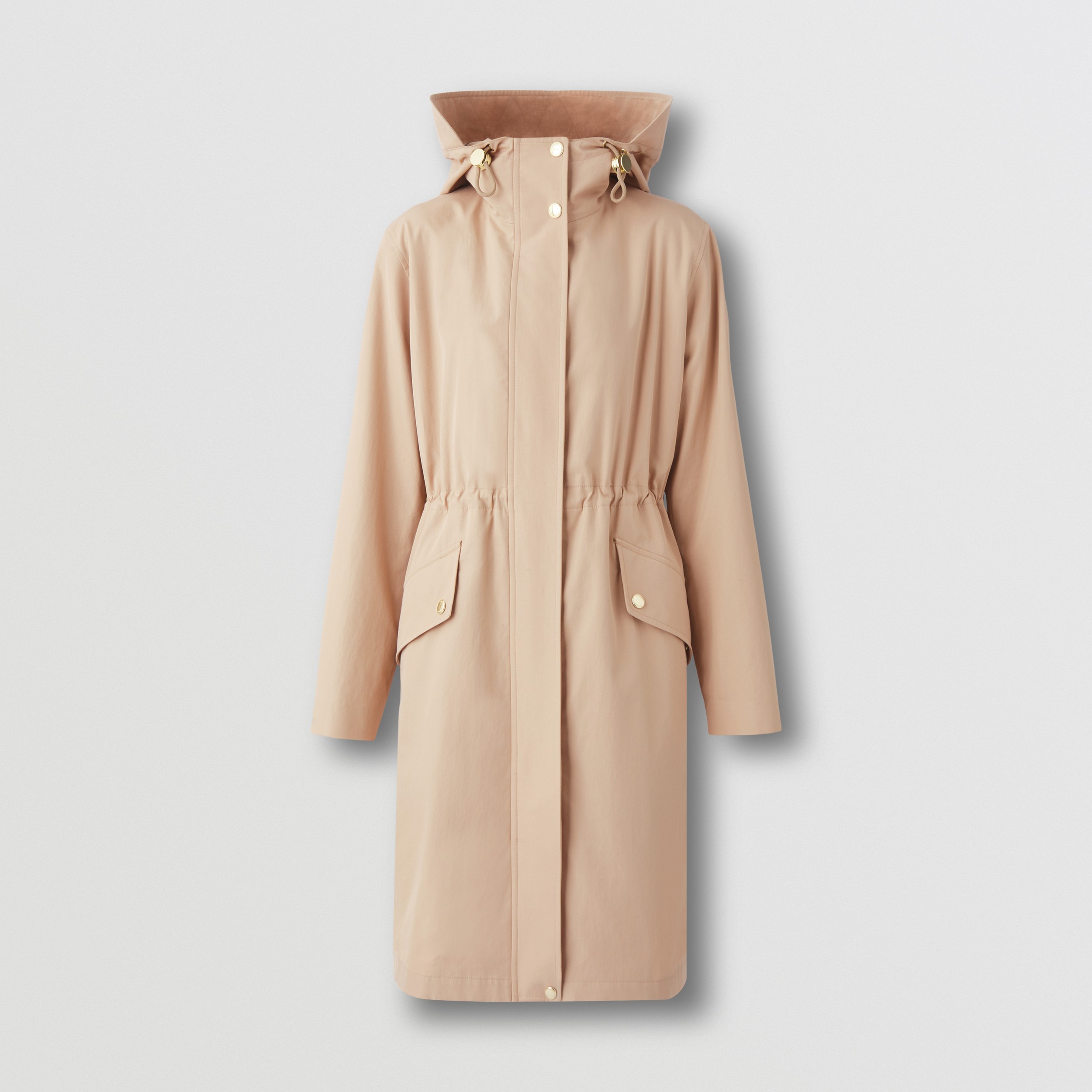 Tropical Gabardine Hooded Parka in Soft Fawn - Women | Burberry® Official - 4
