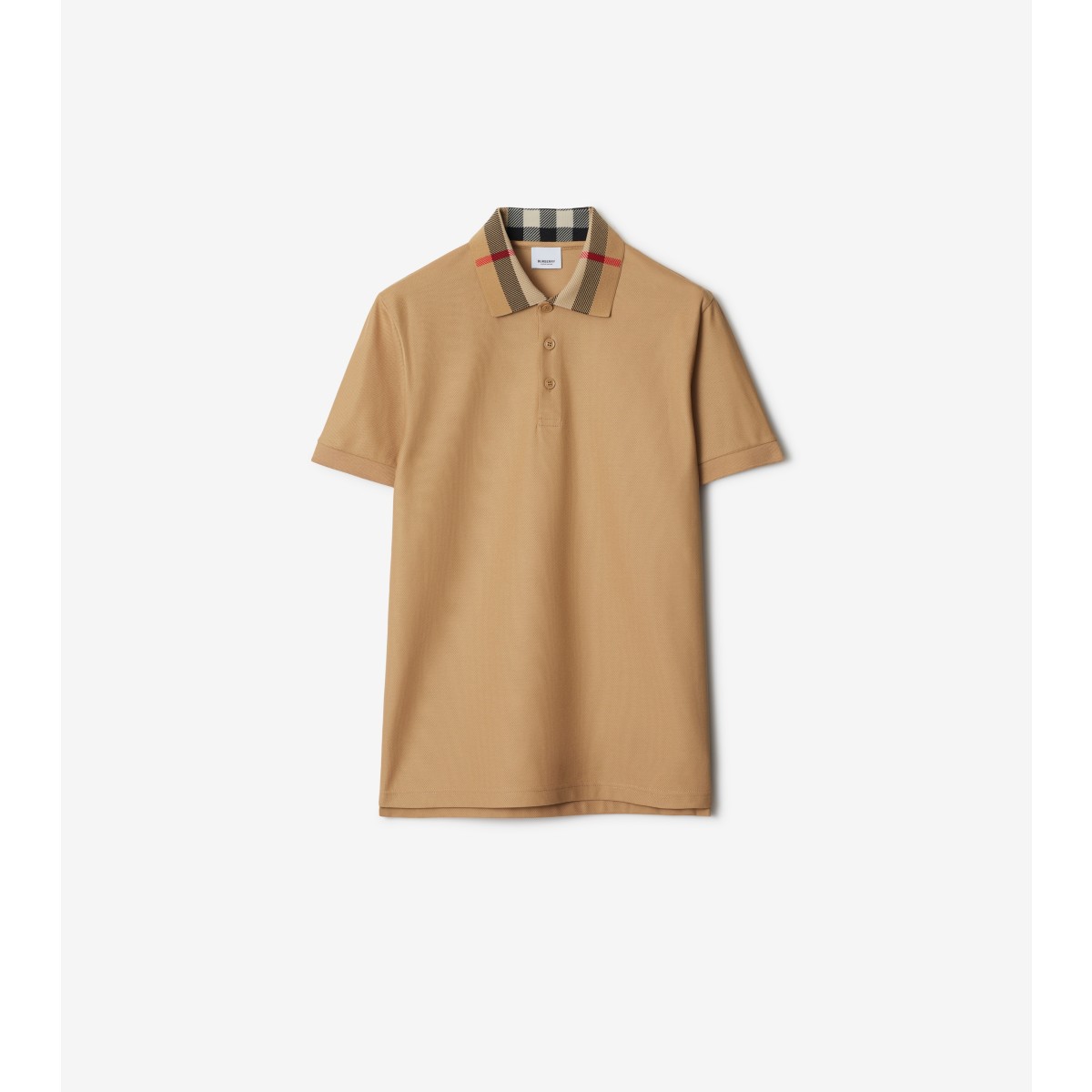 Check Collar Cotton Polo Shirt