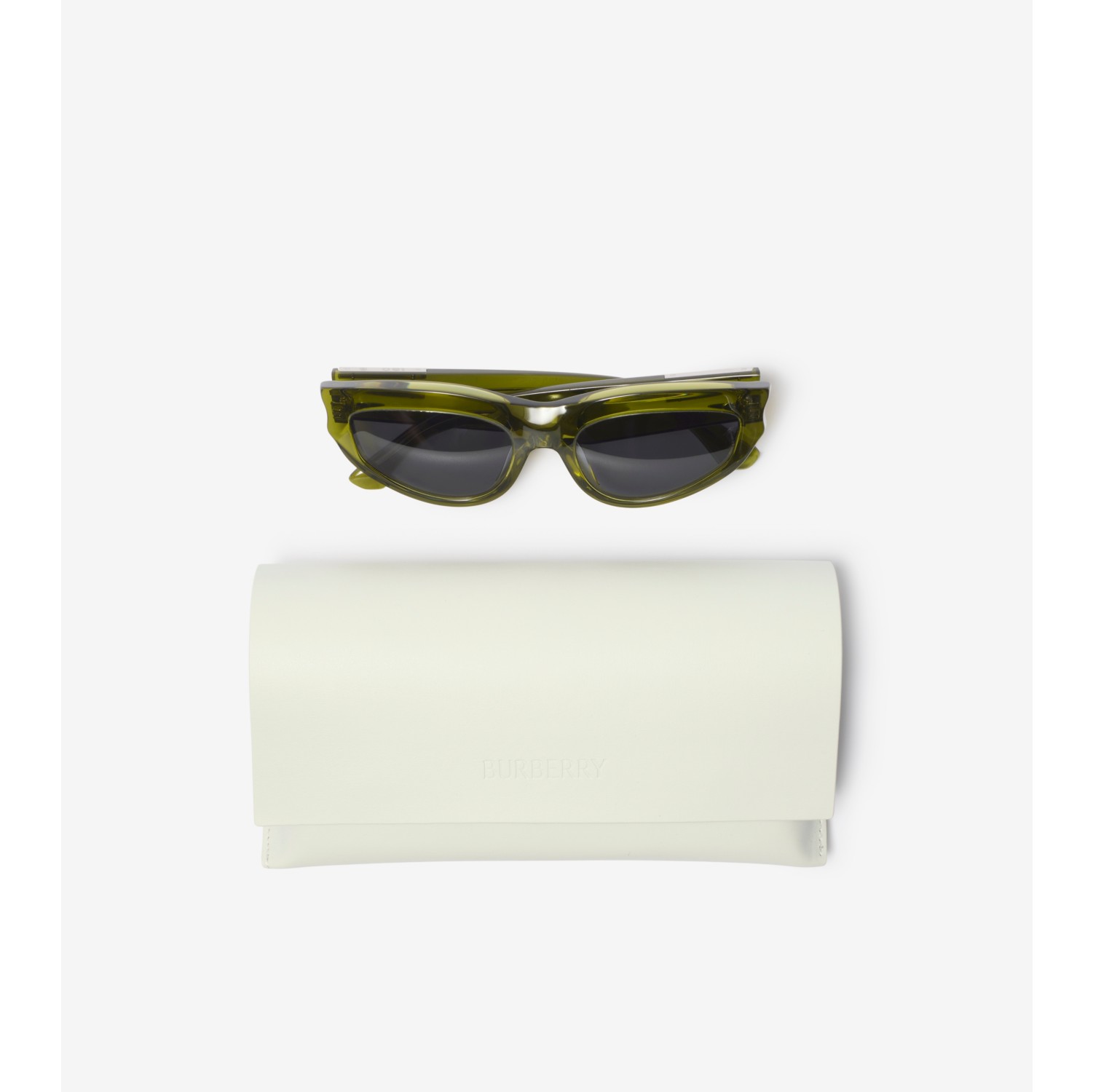 Classic Oval Sunglasses in Light green Women Burberry Official