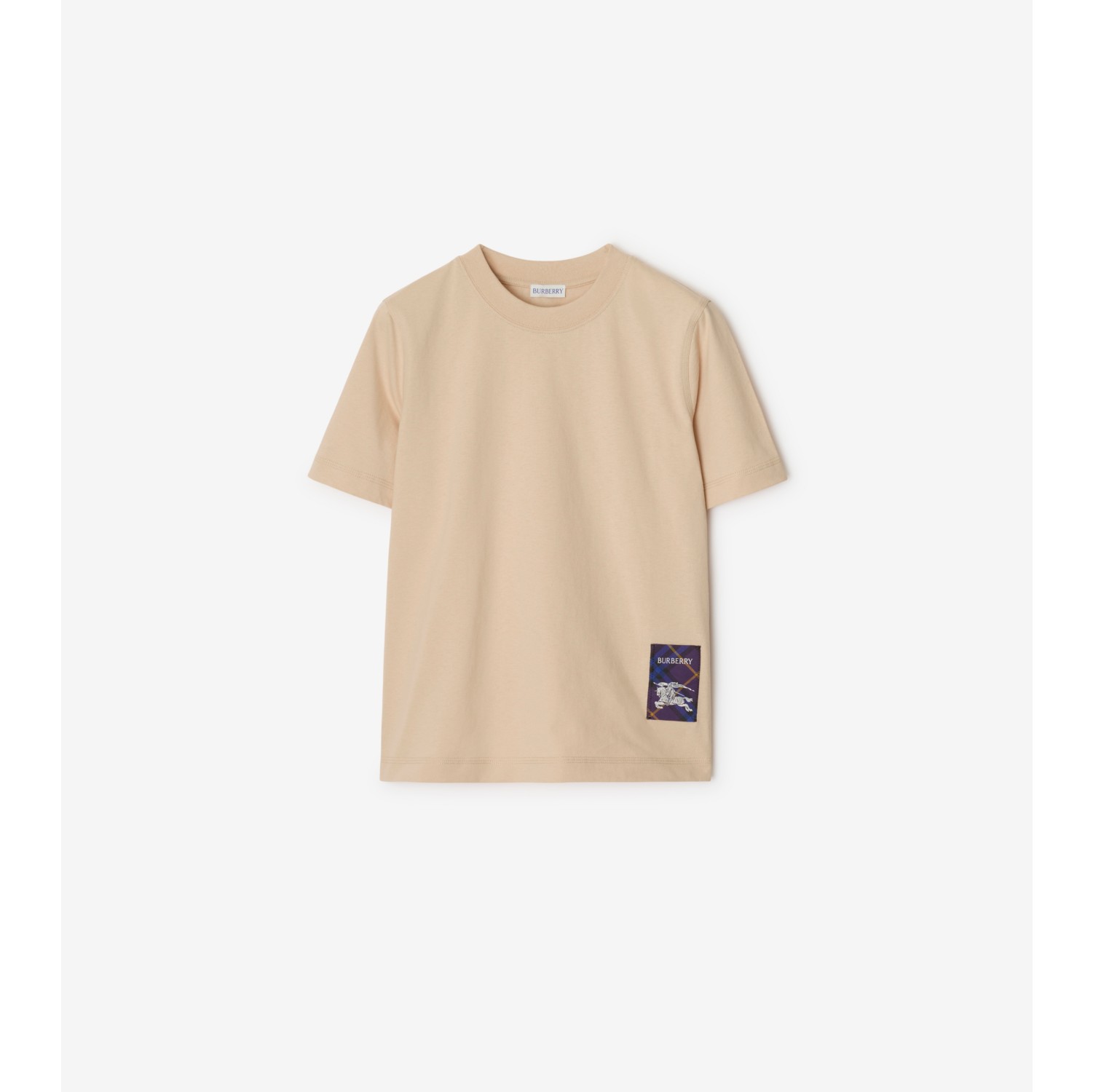 Check Label Cotton T-shirt