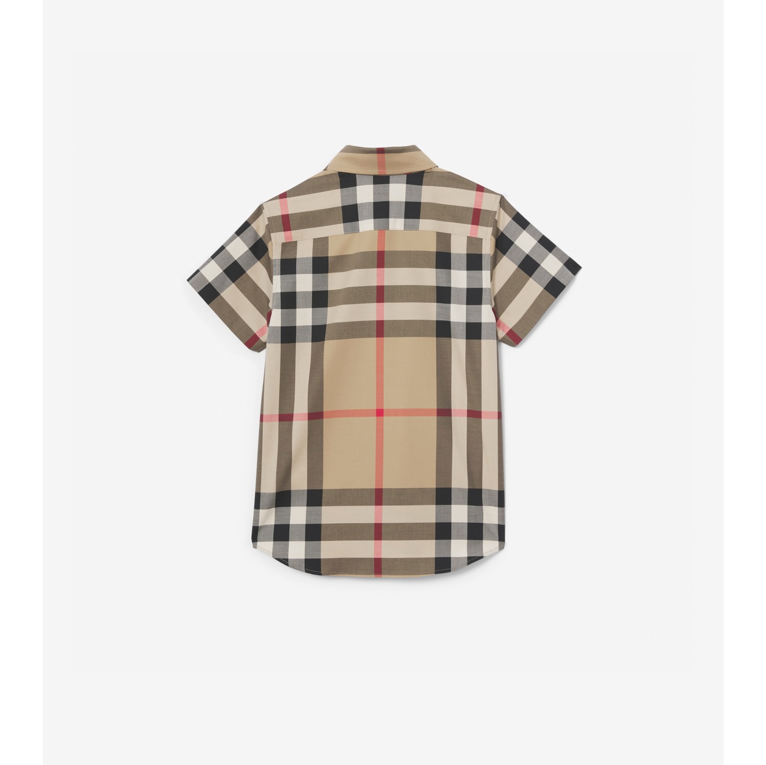 Burberry 'Somerton' Short Sleeve Check Stretch Cotton Shirt