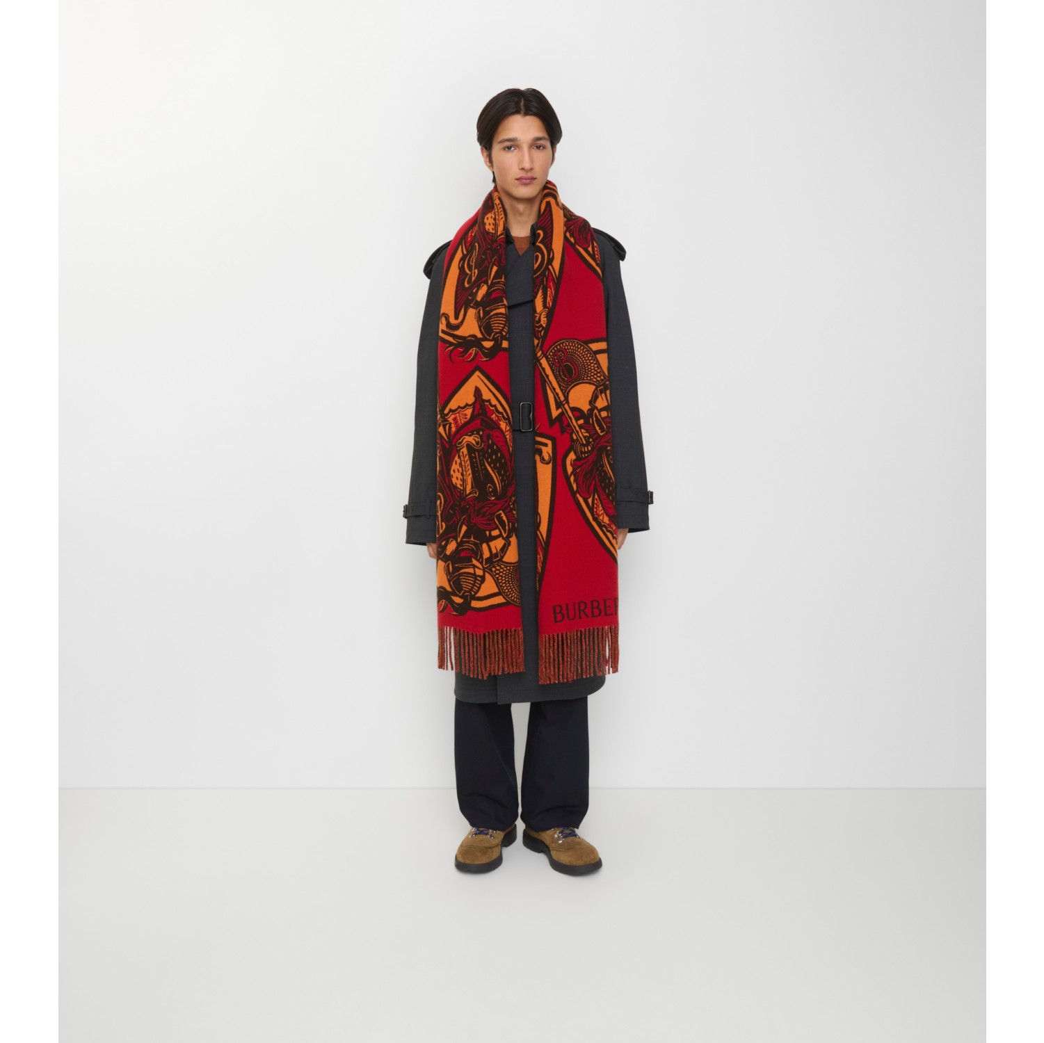 Charging Knight Wool Cashmere Scarf