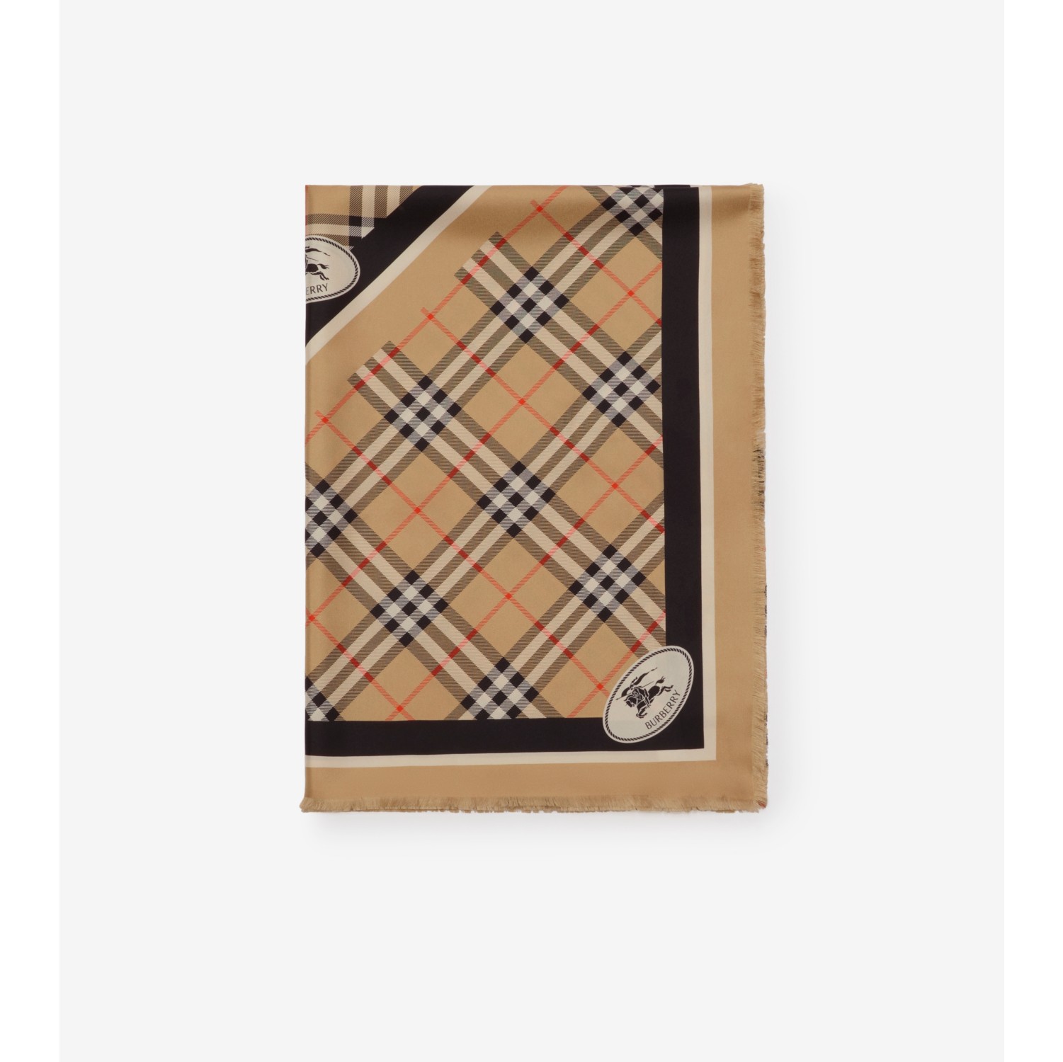 Foulard en soie Check Knight
